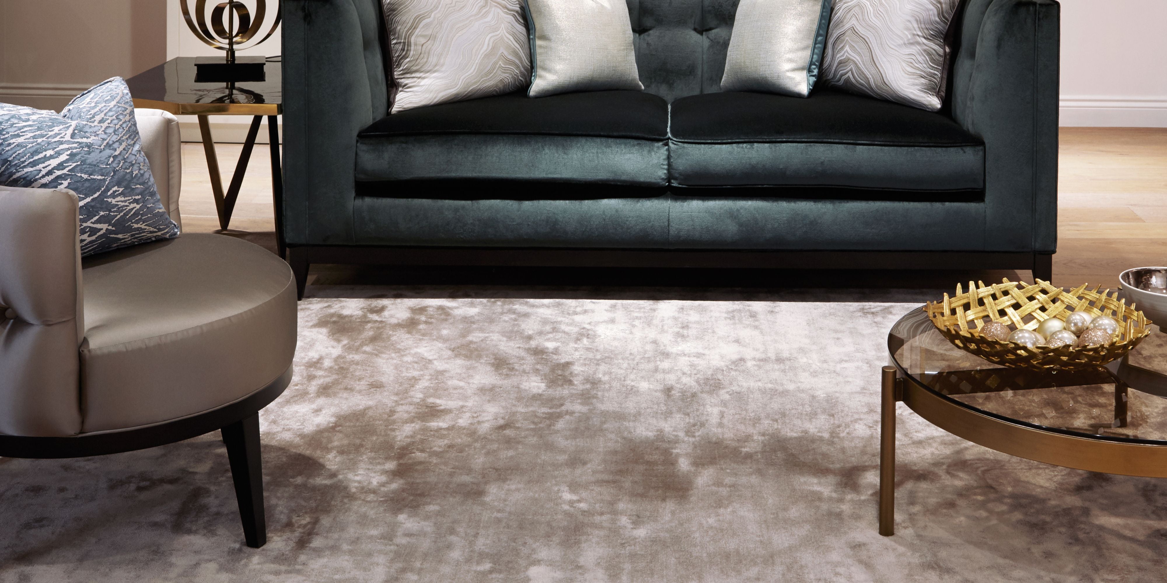 Katherine Carnaby Chrome Rugs