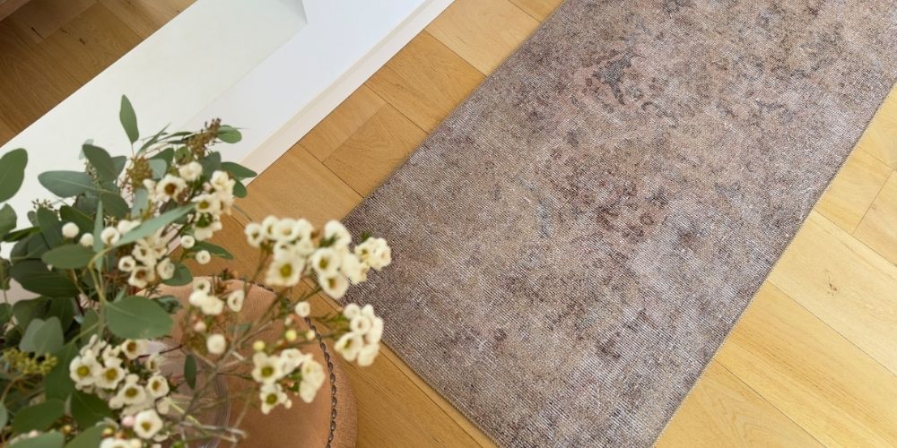 Bramble Jute Area Rug Underneath Dining Table