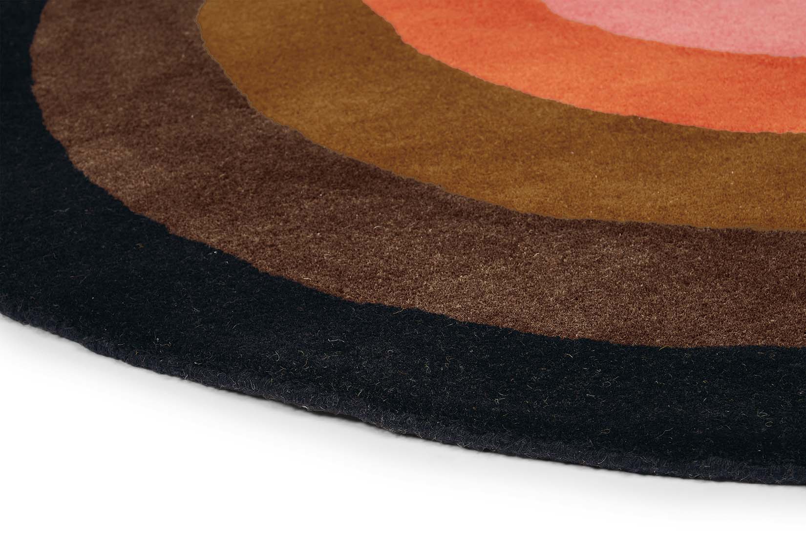 orla kiely sunflower pink circle rug