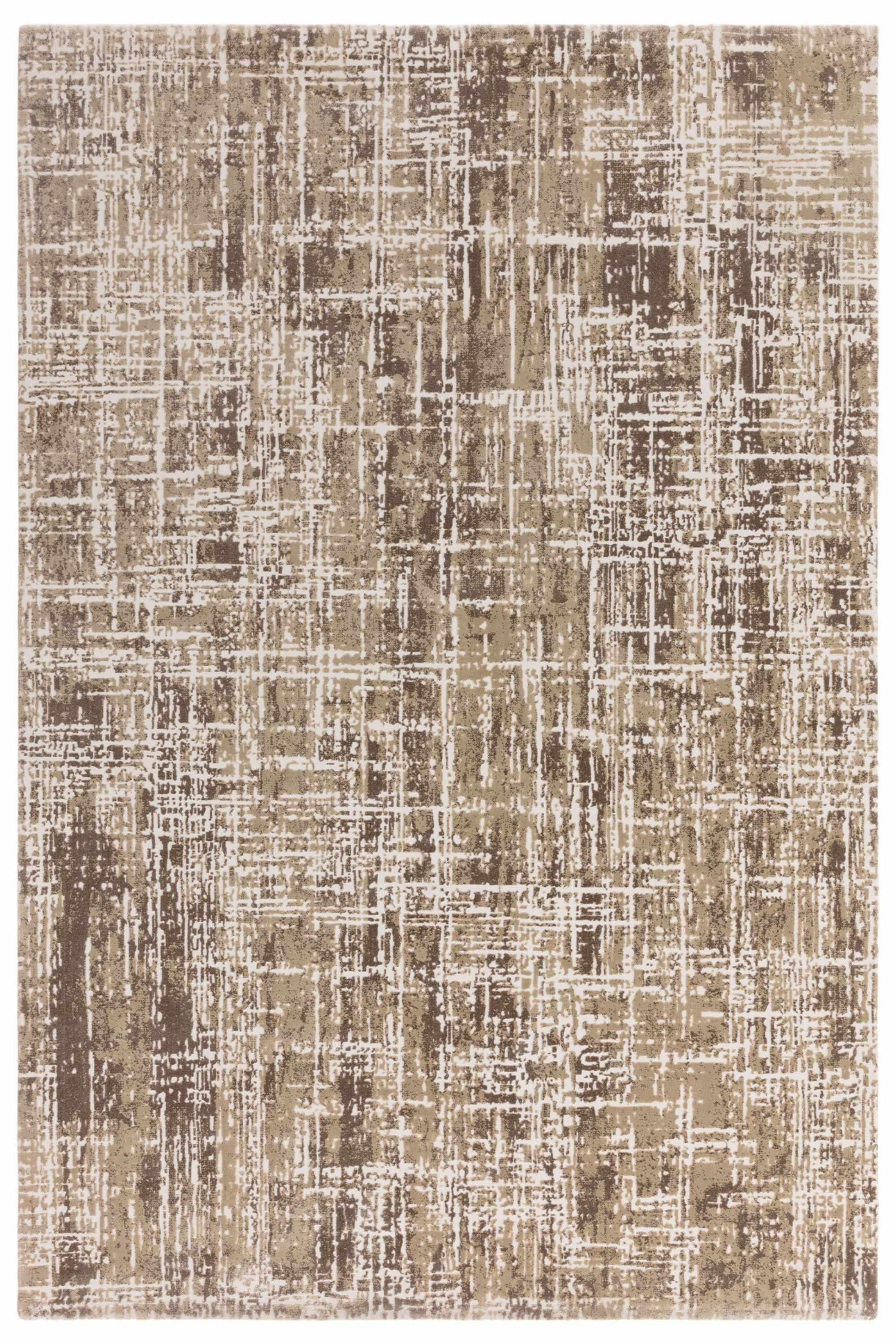 Modern flatweave rug with abstract beige design