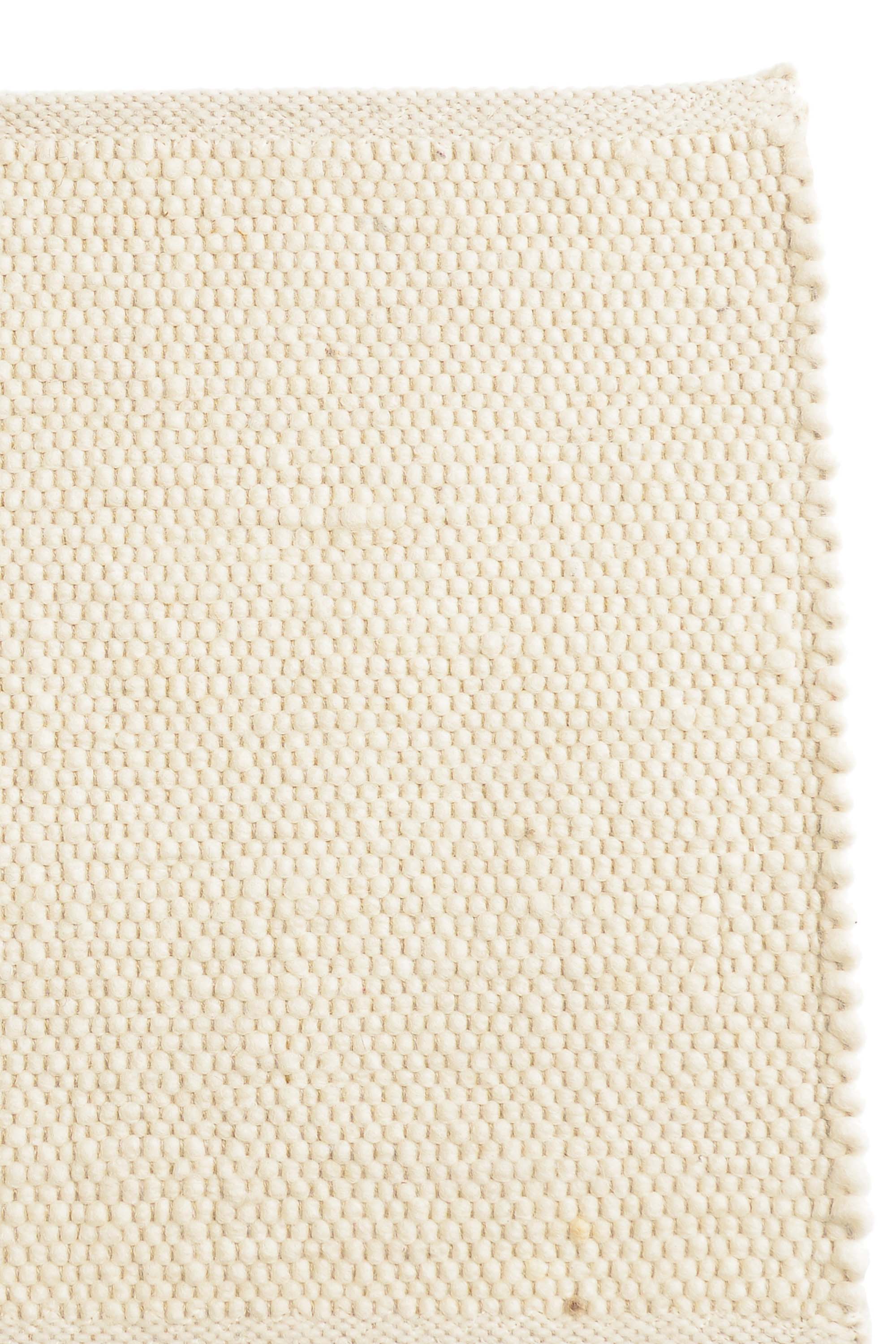 White luxury plain handwoven rug