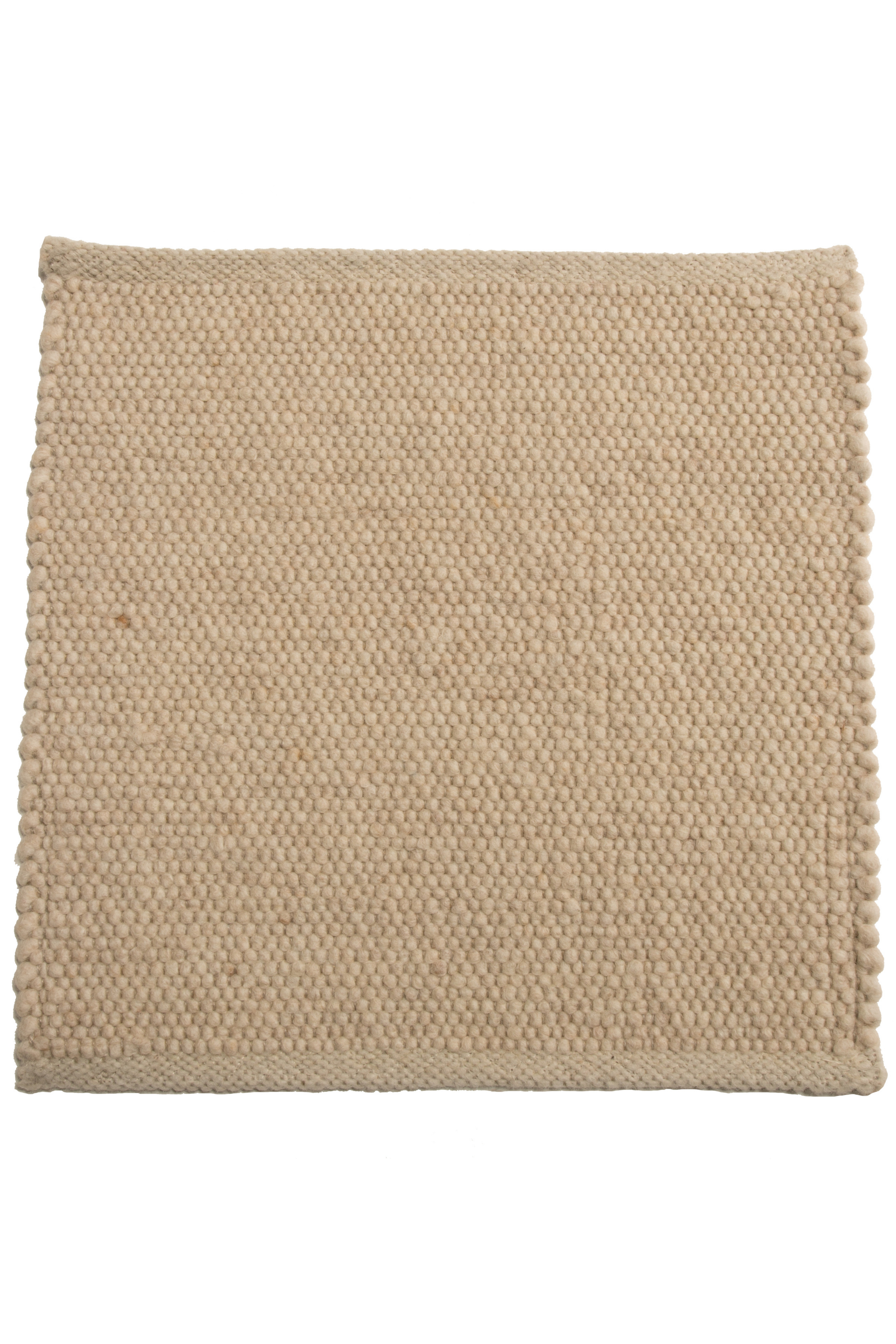 Beige luxury plain handwoven rug