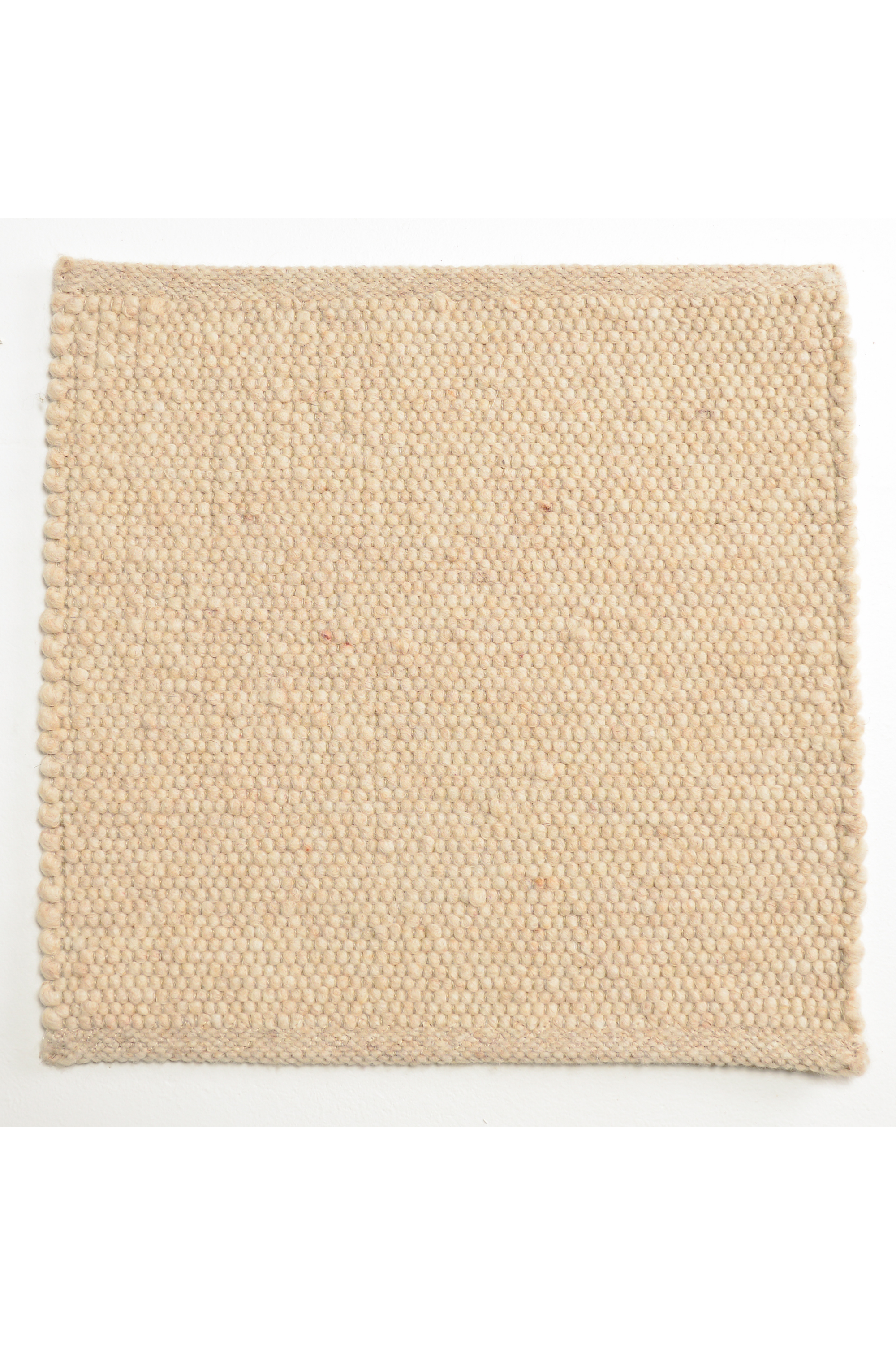 Beige luxury plain handwoven rug