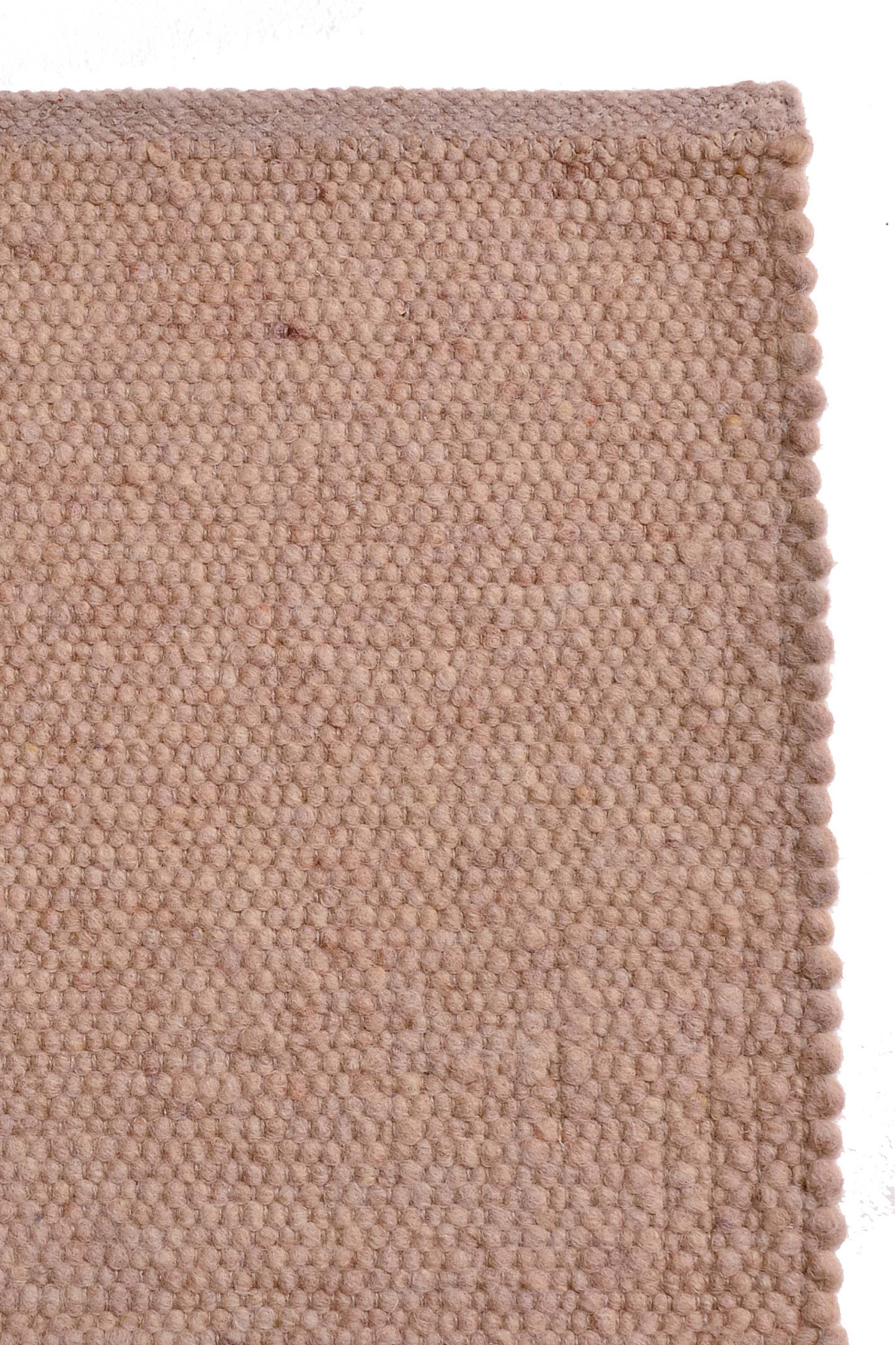 Brown luxury plain handwoven rug