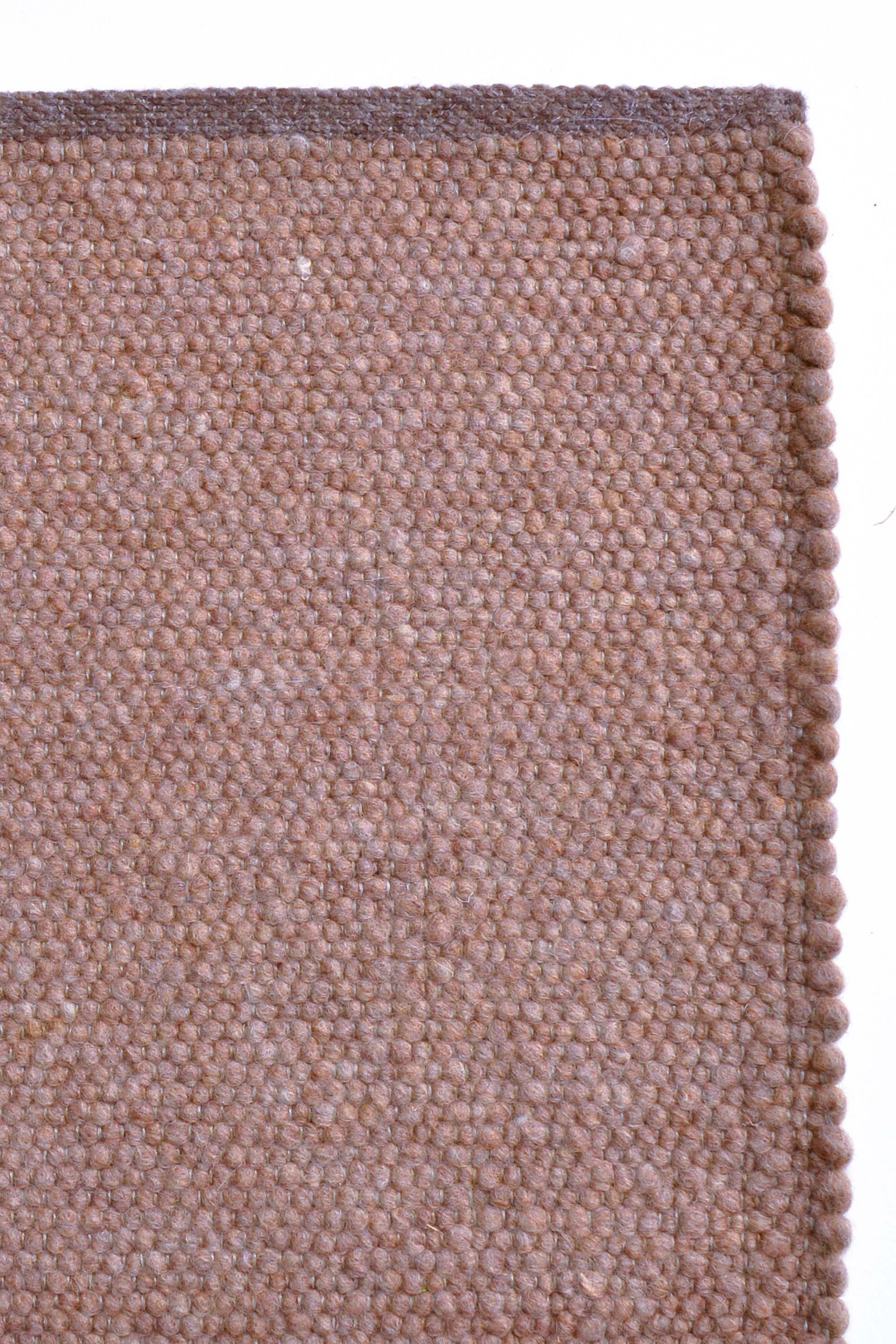 Brown luxury plain handwoven rug