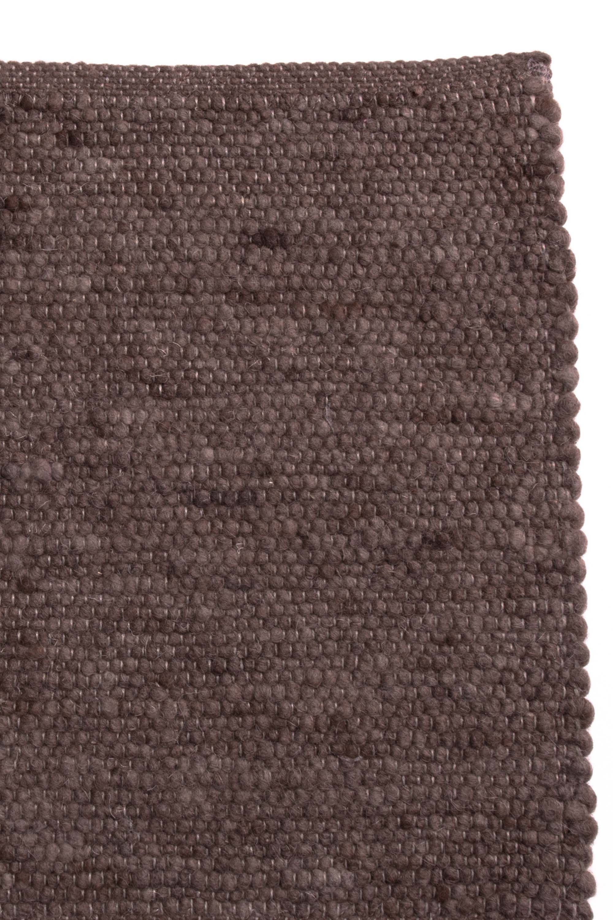 Brown luxury plain handwoven rug