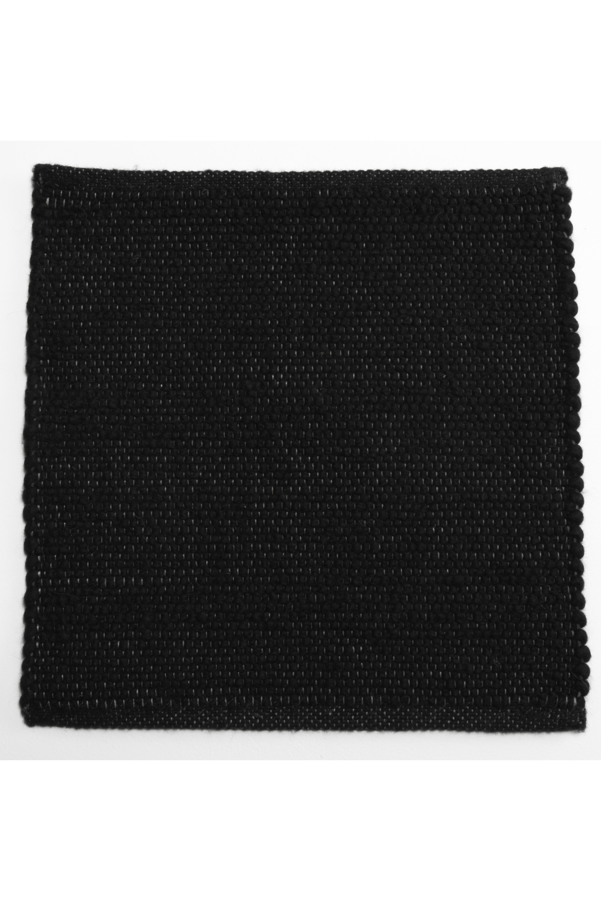 Black luxury plain handwoven rug