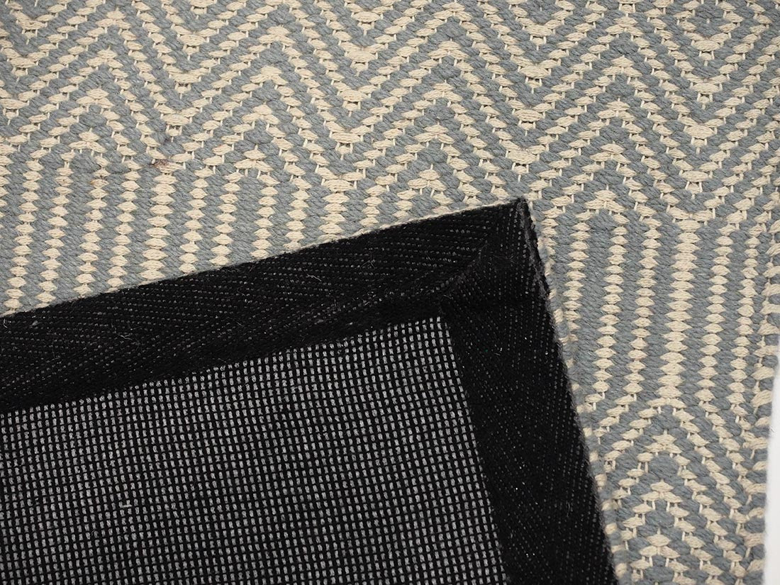 duck egg blue and white runner geometric aztec pattern