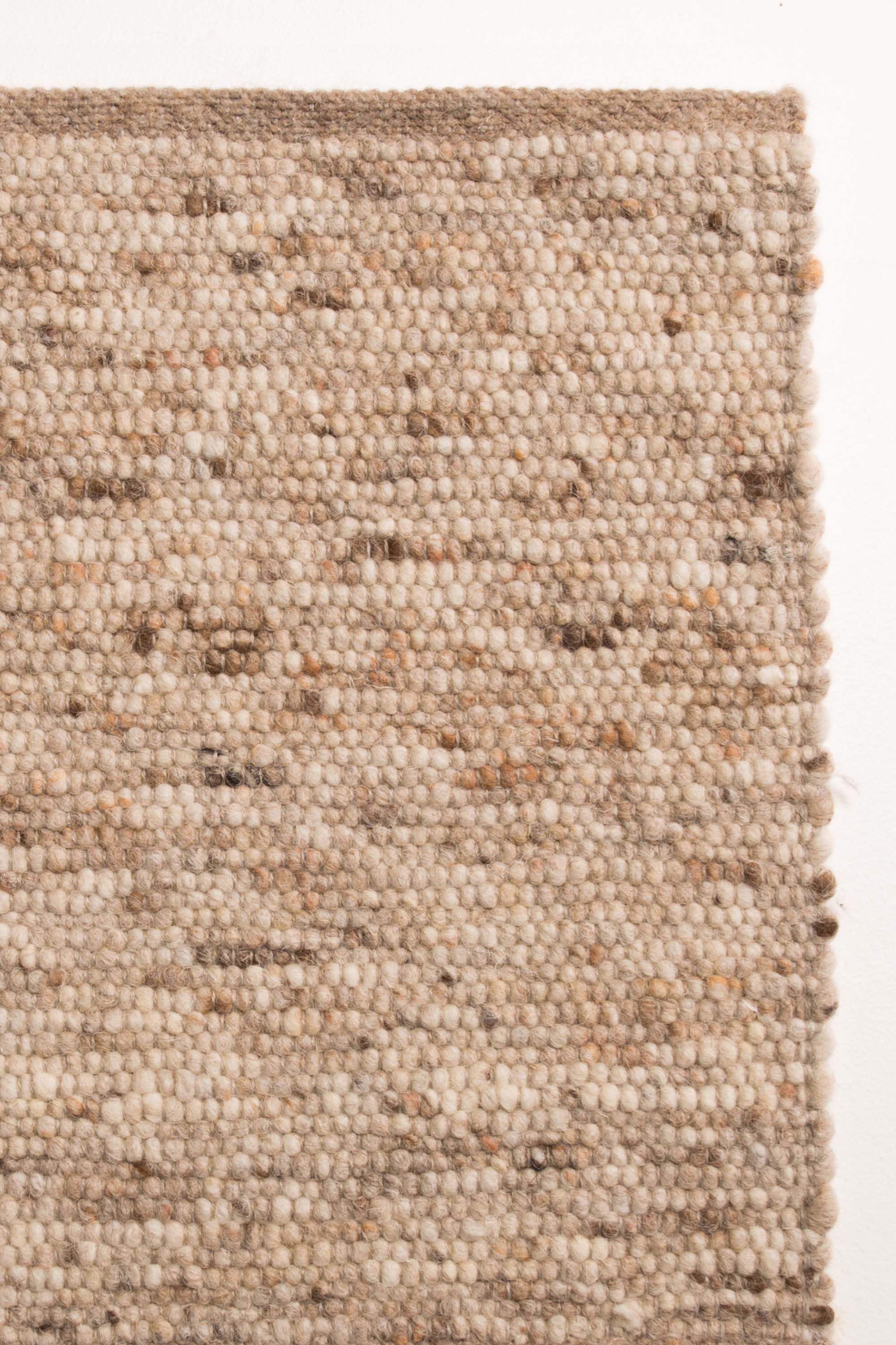 Beige luxury plain handwoven rug