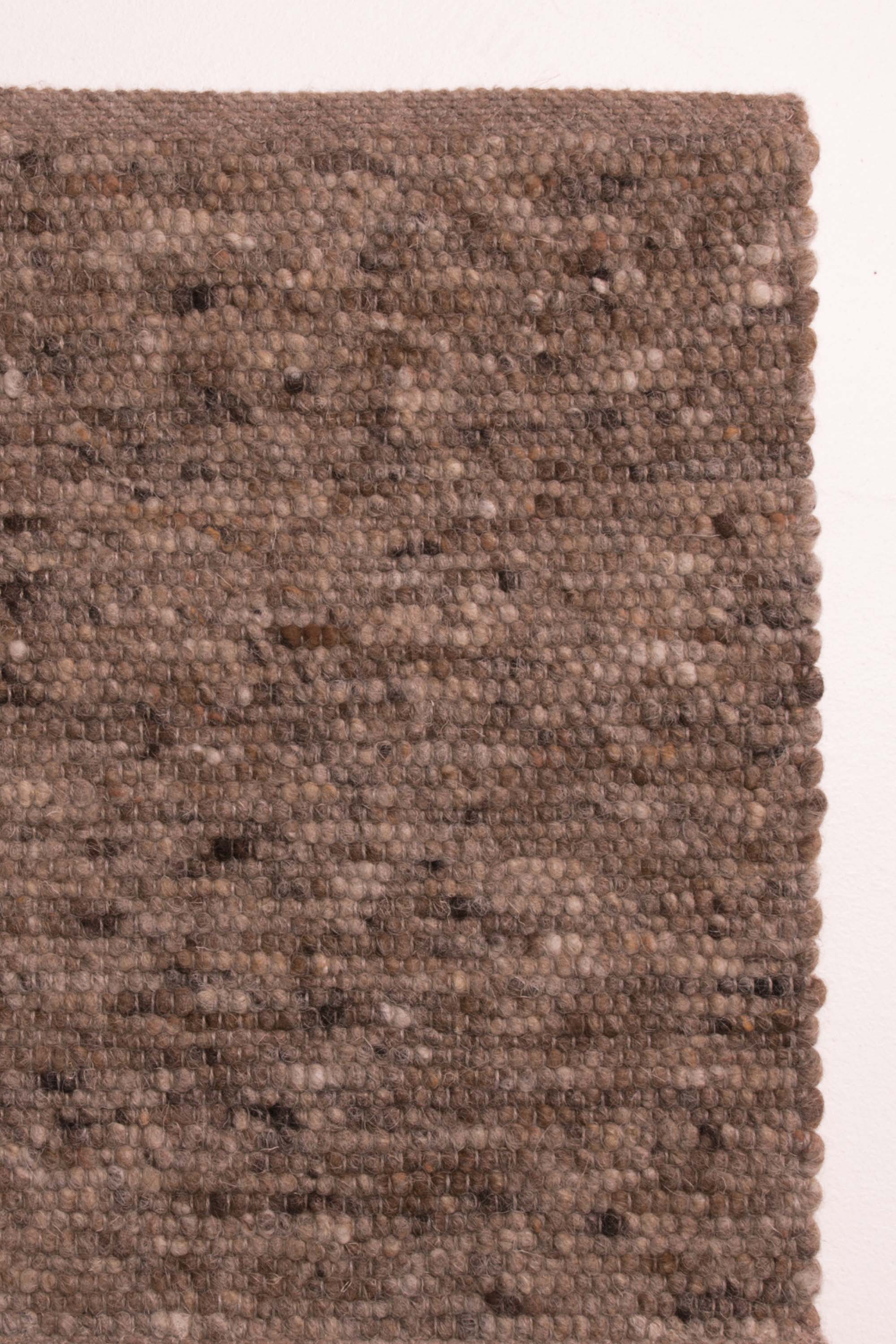 Brown luxury plain handwoven rug