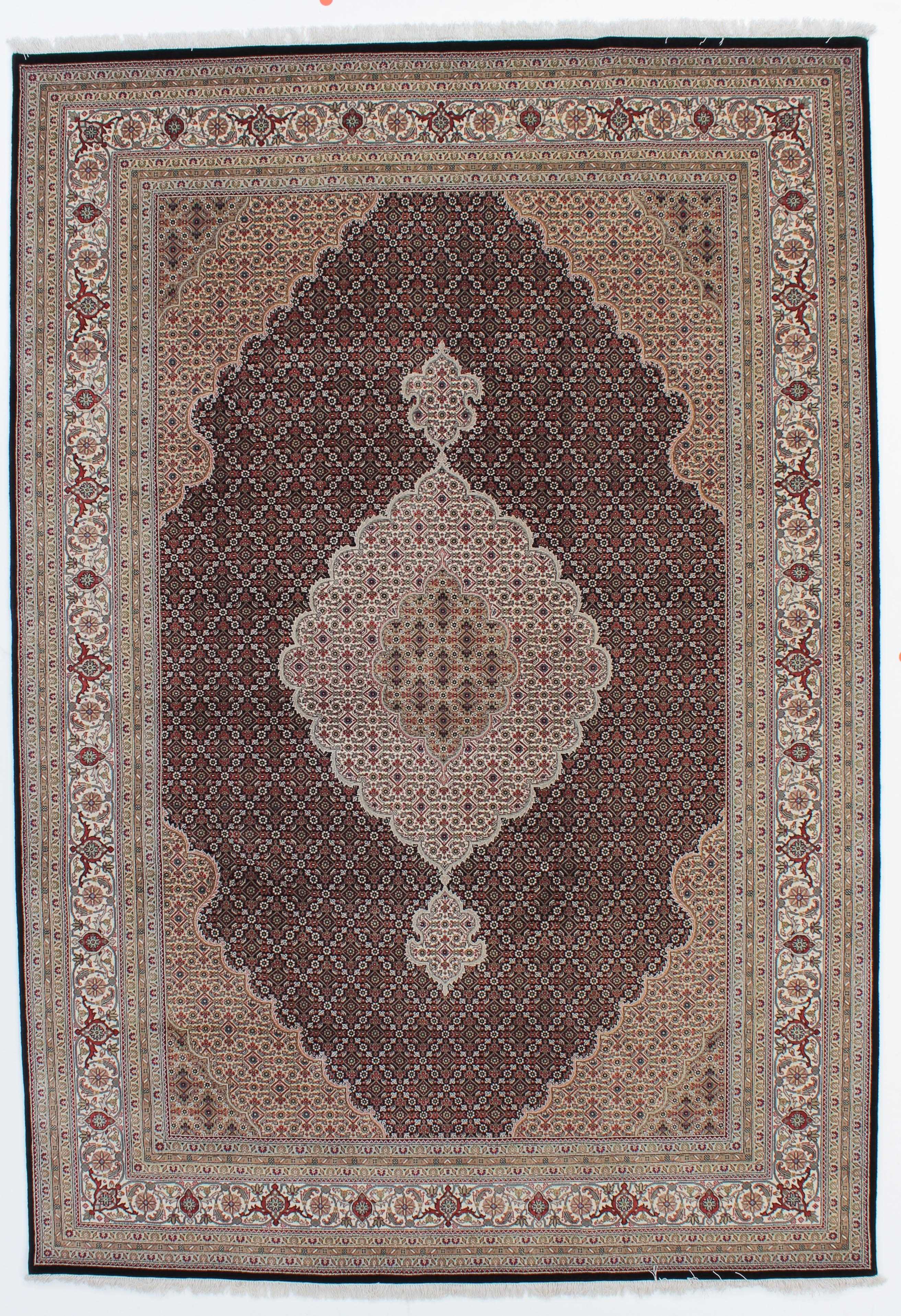 Persian rug with red traditional floral design