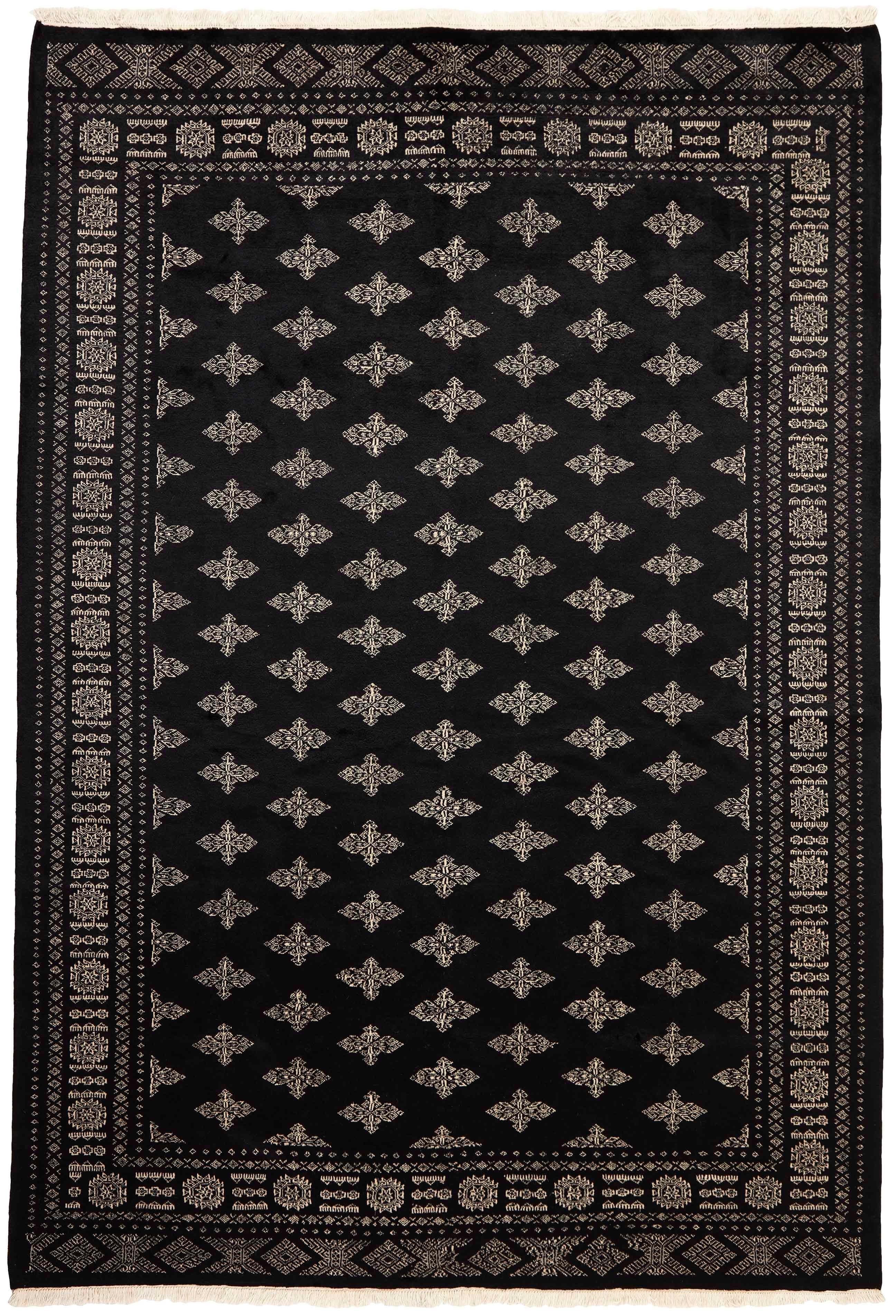 blue oriental rug with traditional pattern