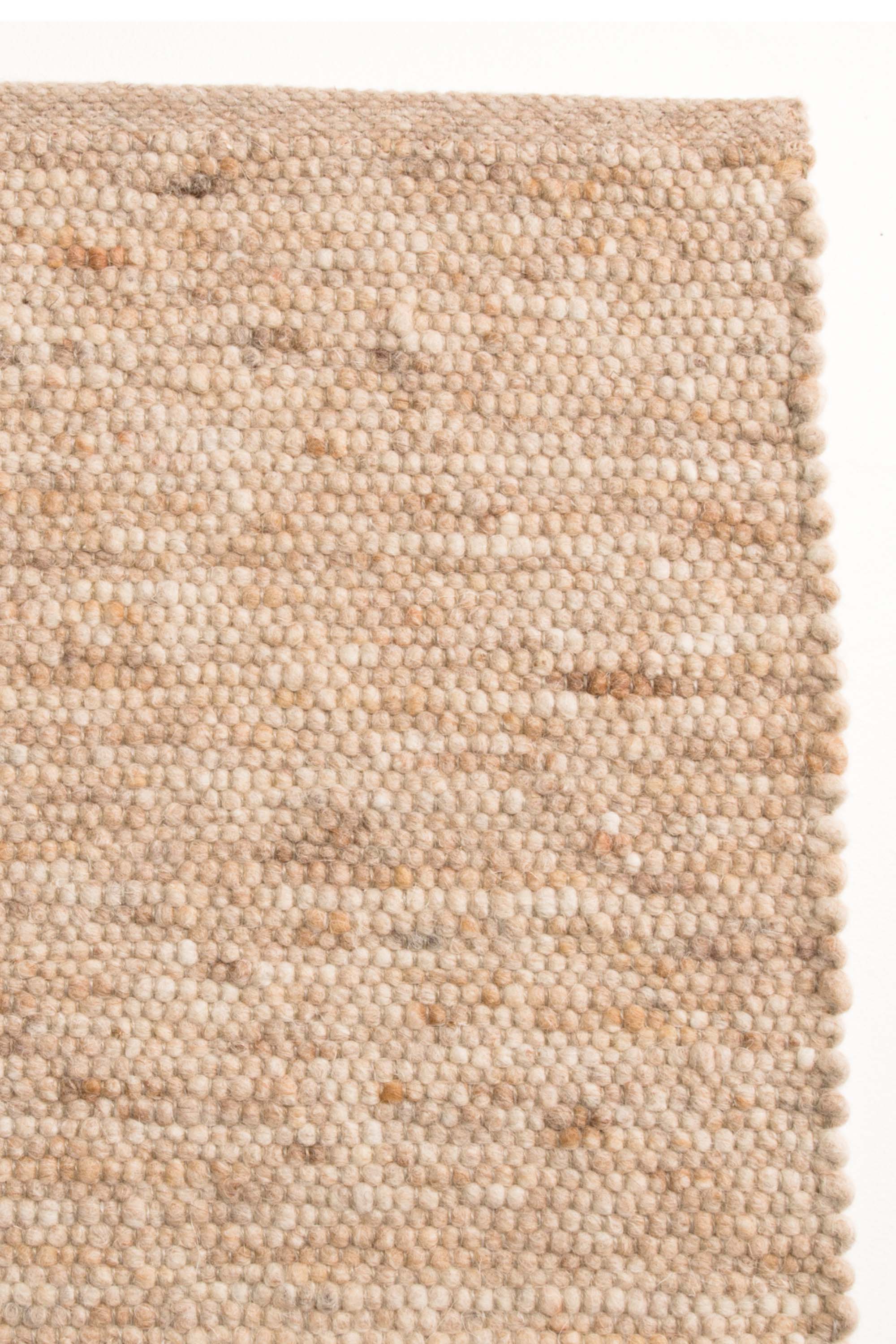 Beige luxury plain handwoven rug