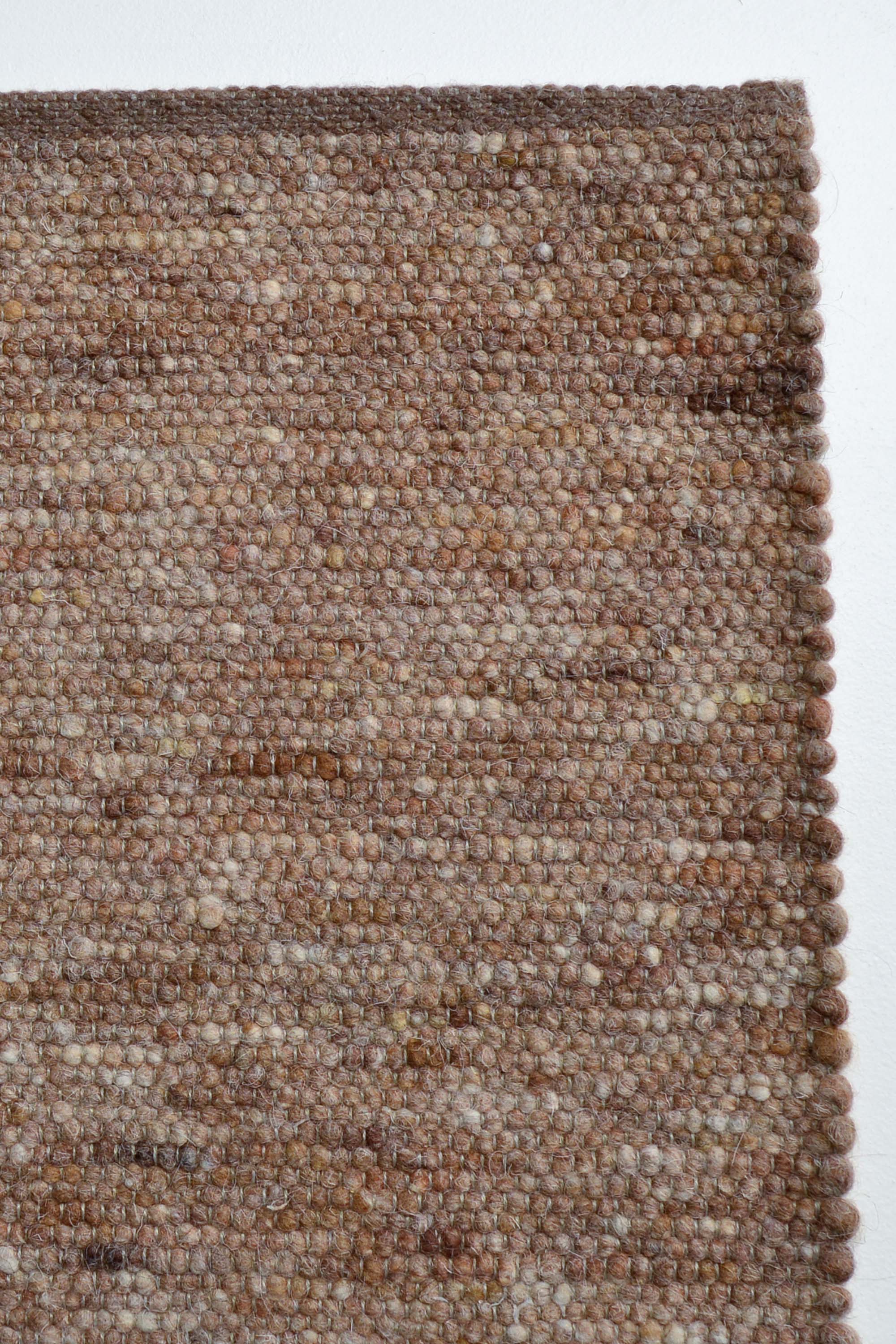 Brown luxury plain handwoven rug