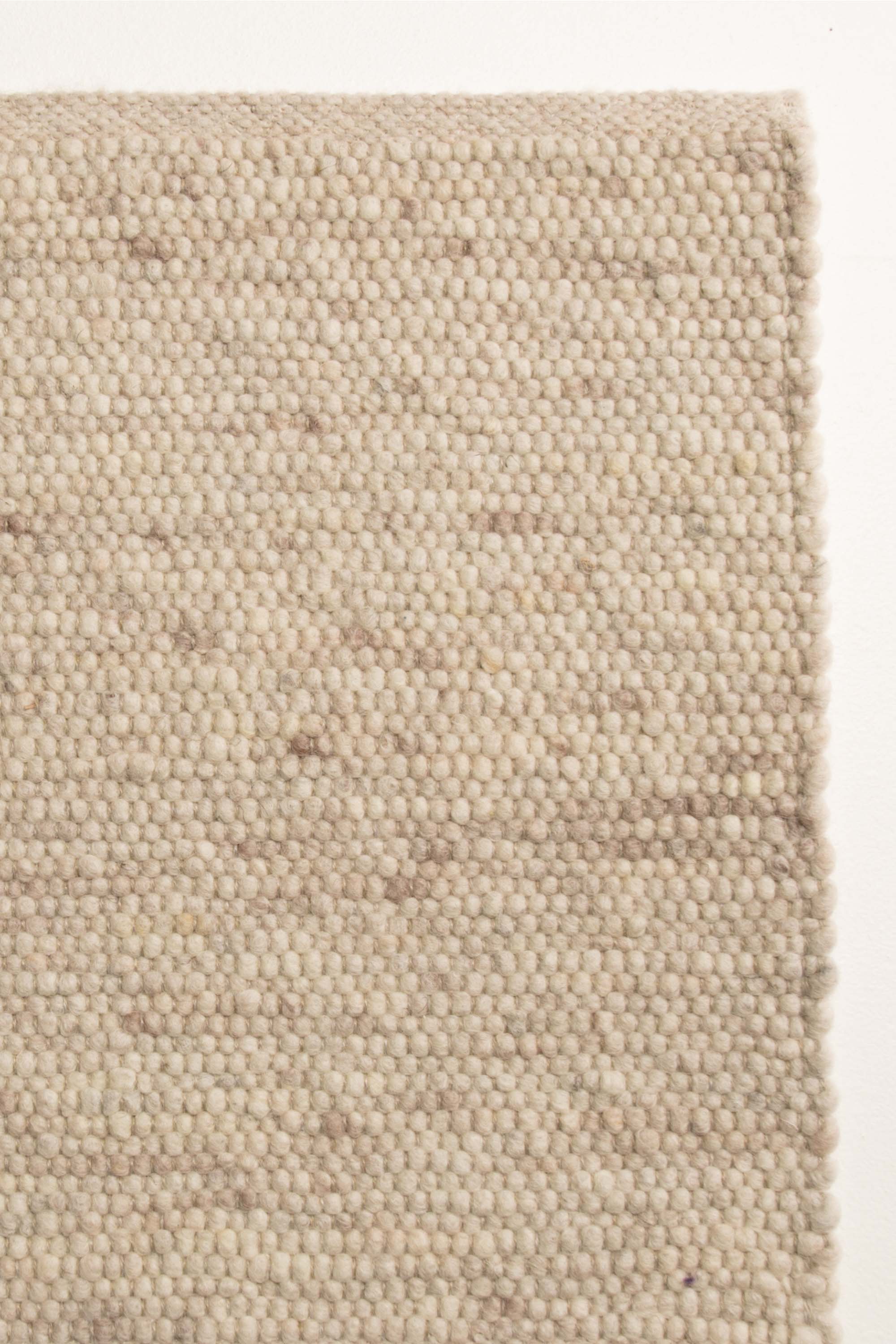 Cream luxury plain handwoven rug
