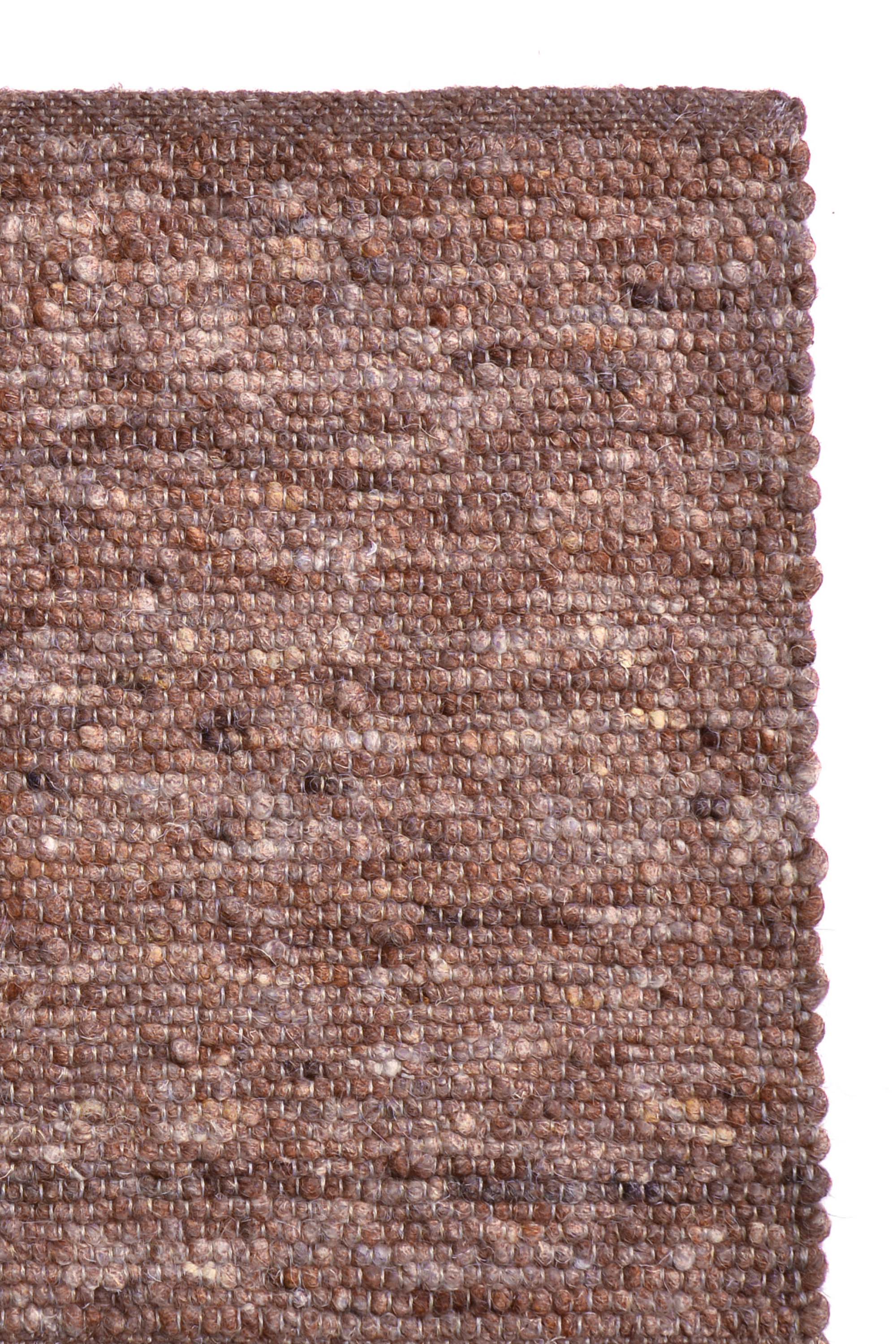 Brown luxury plain handwoven rug
