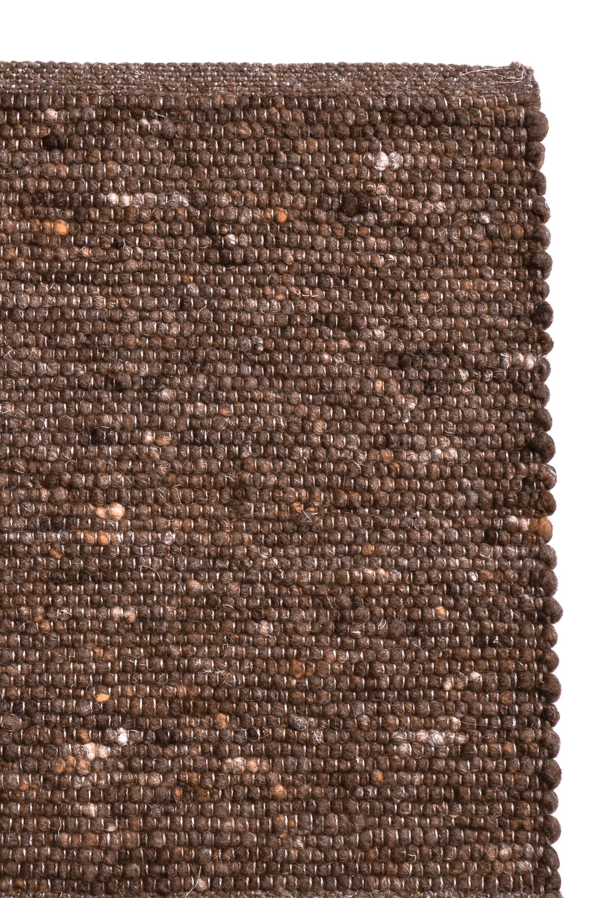 Brown luxury plain handwoven rug