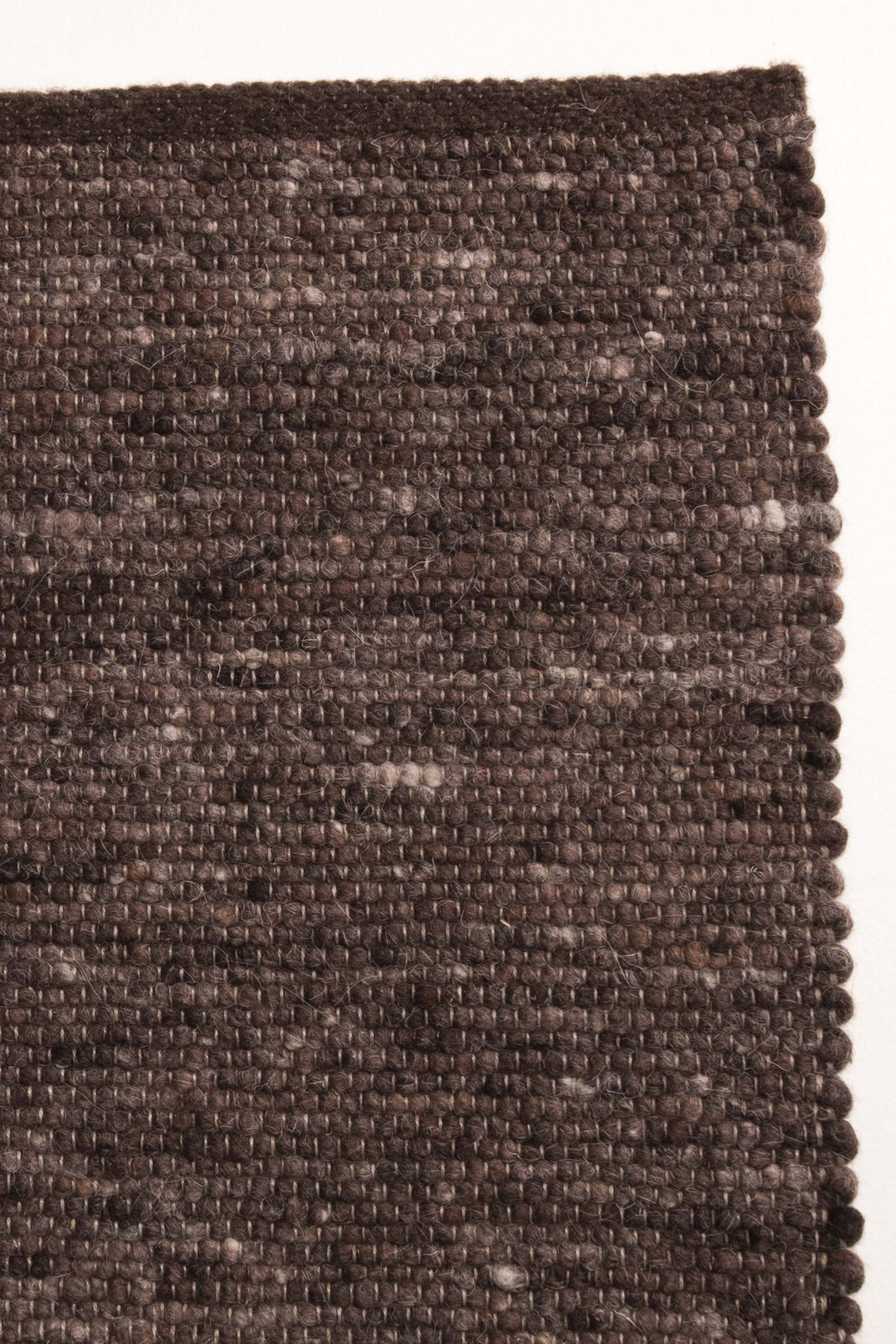 Brown luxury plain handwoven rug