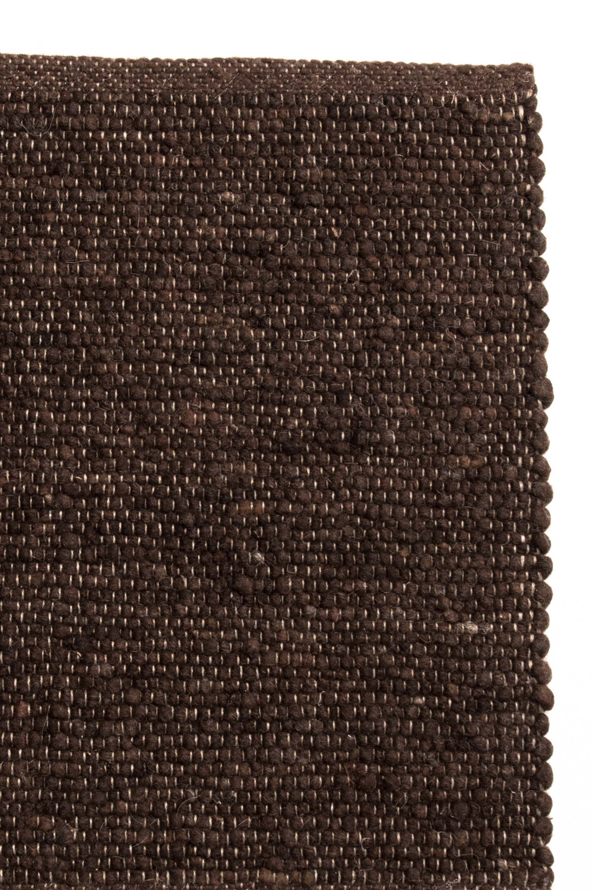 Brown luxury plain handwoven rug