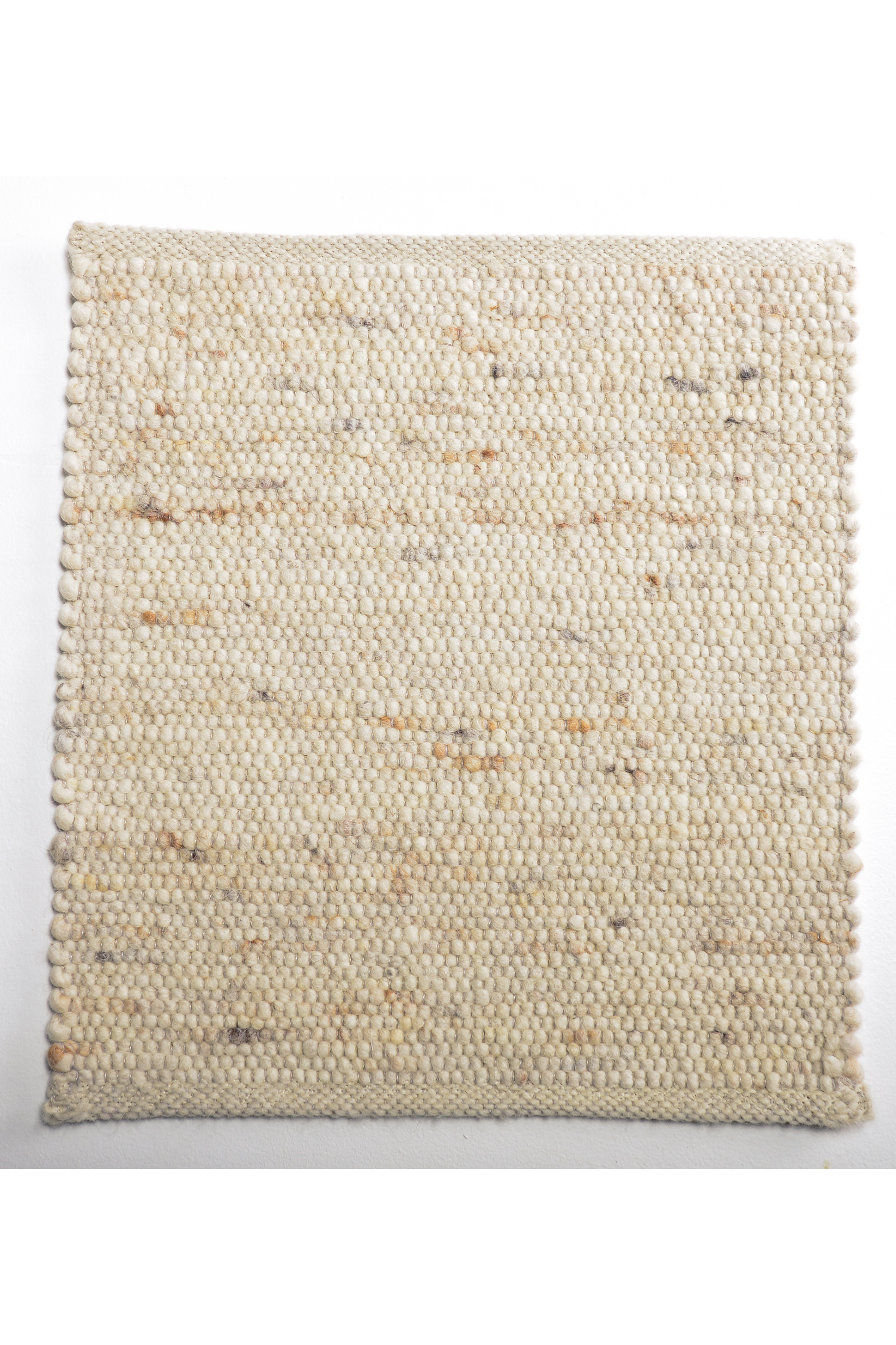 Cream luxury plain handwoven rug