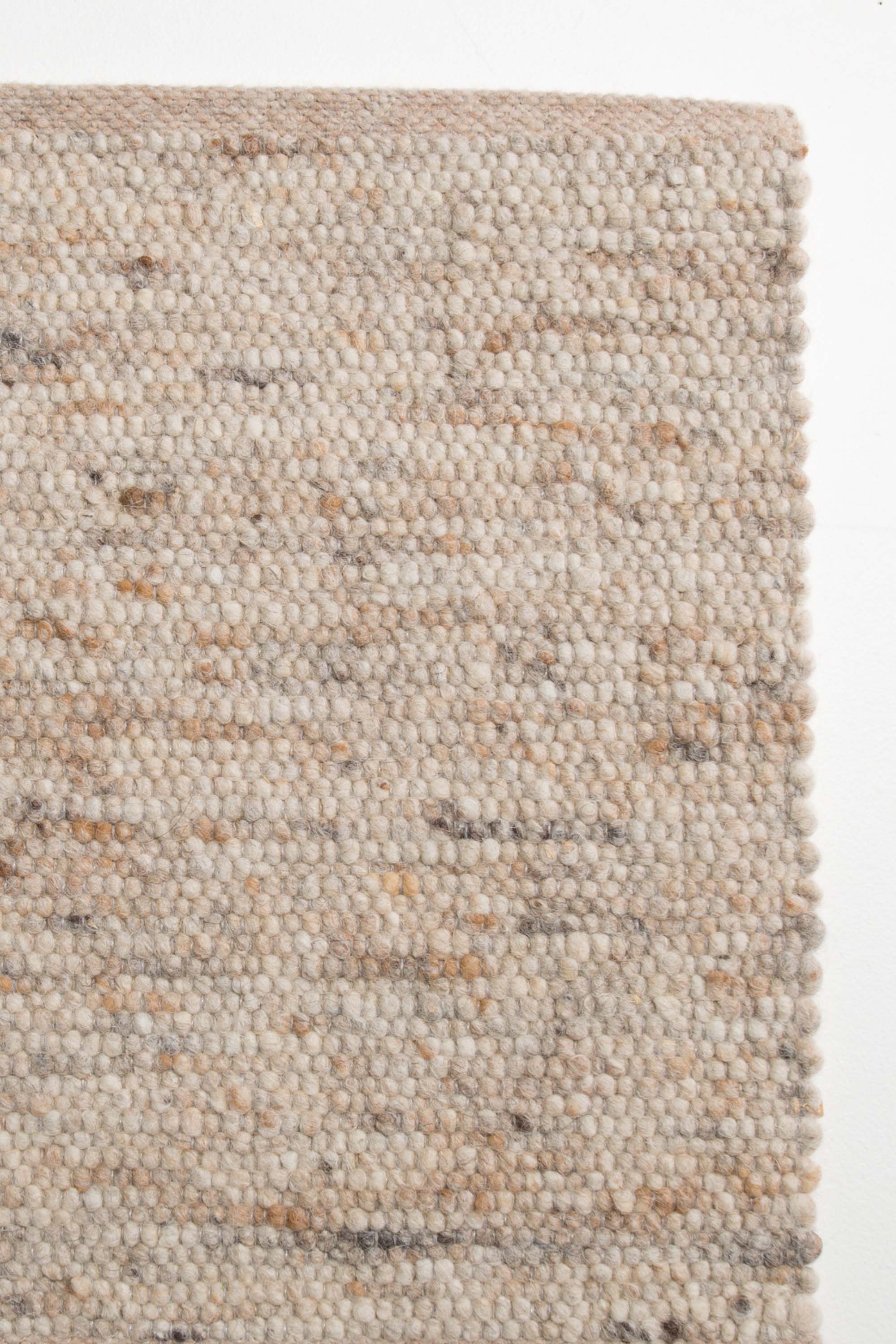 Beige luxury plain handwoven rug