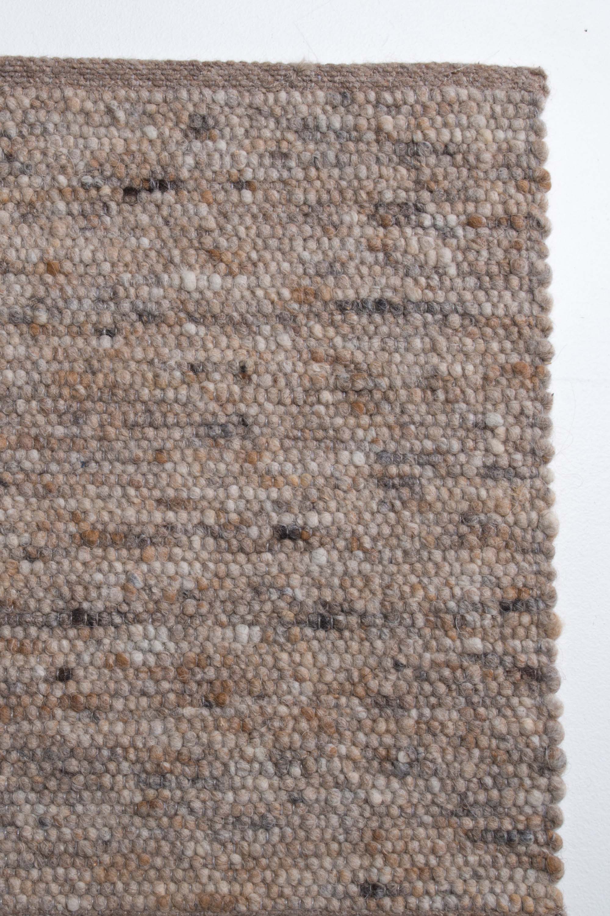 Brown luxury plain handwoven rug