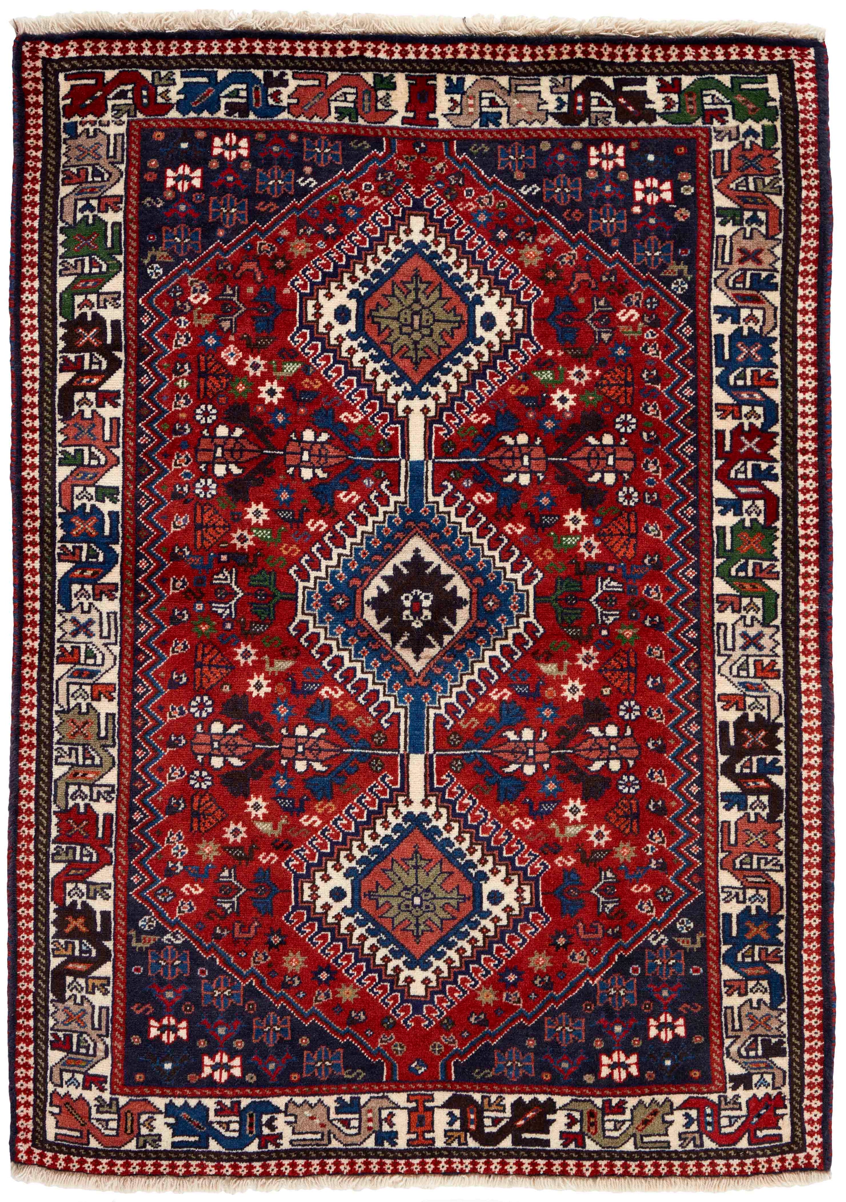multicolour authentic persian rug with a traditional design