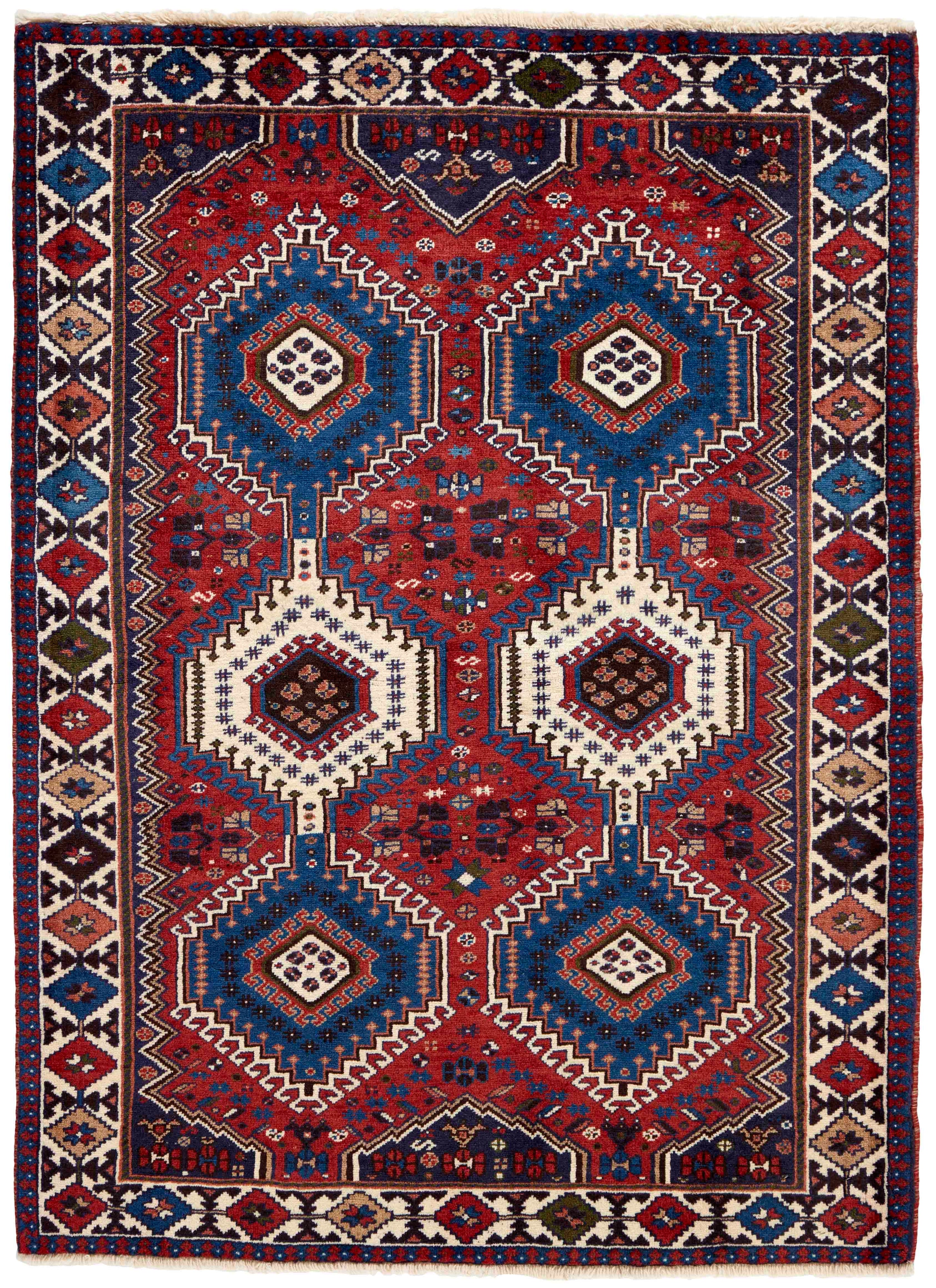 multicolour authentic persian rug with a traditional design