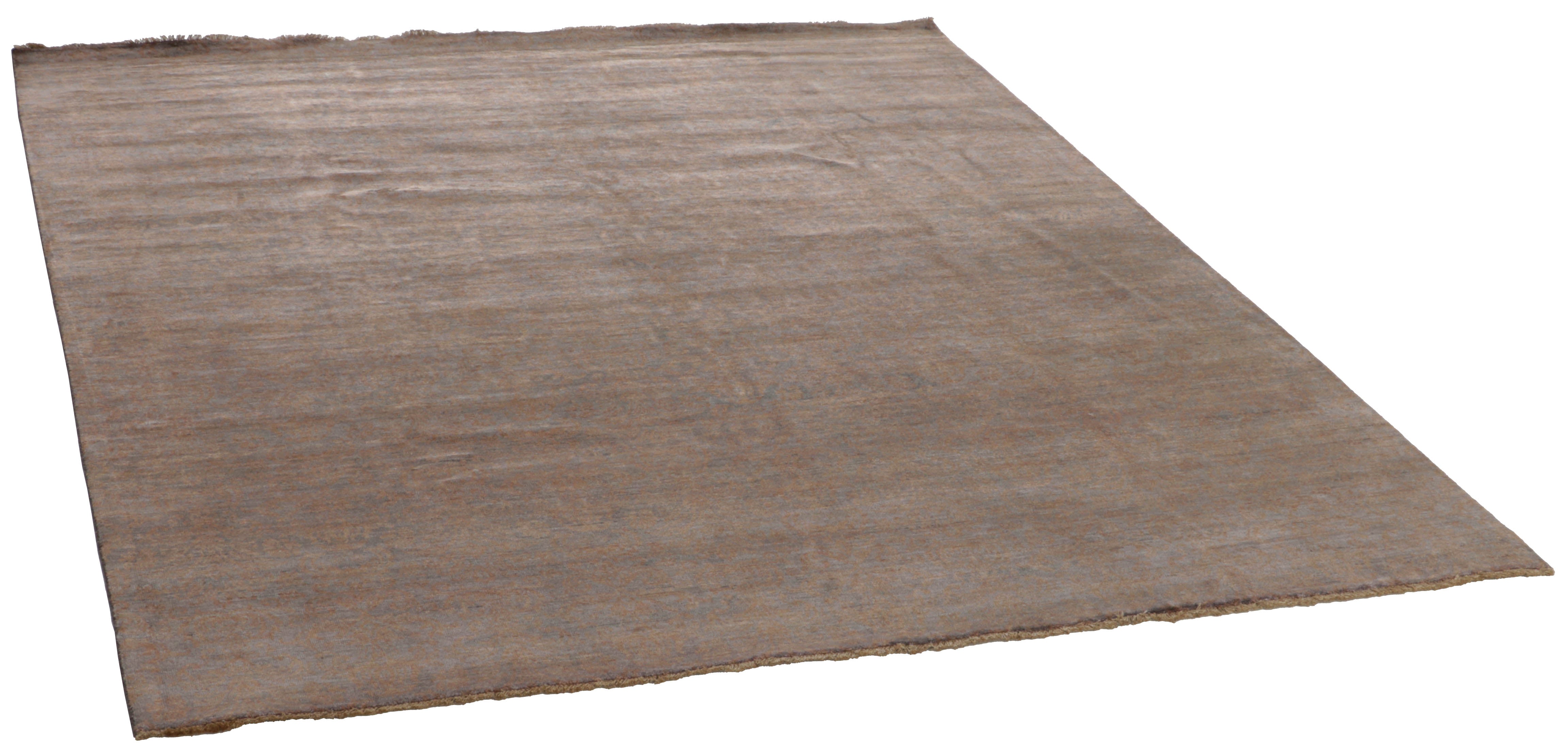 Authentic oriental rug with a damask pattern in brown