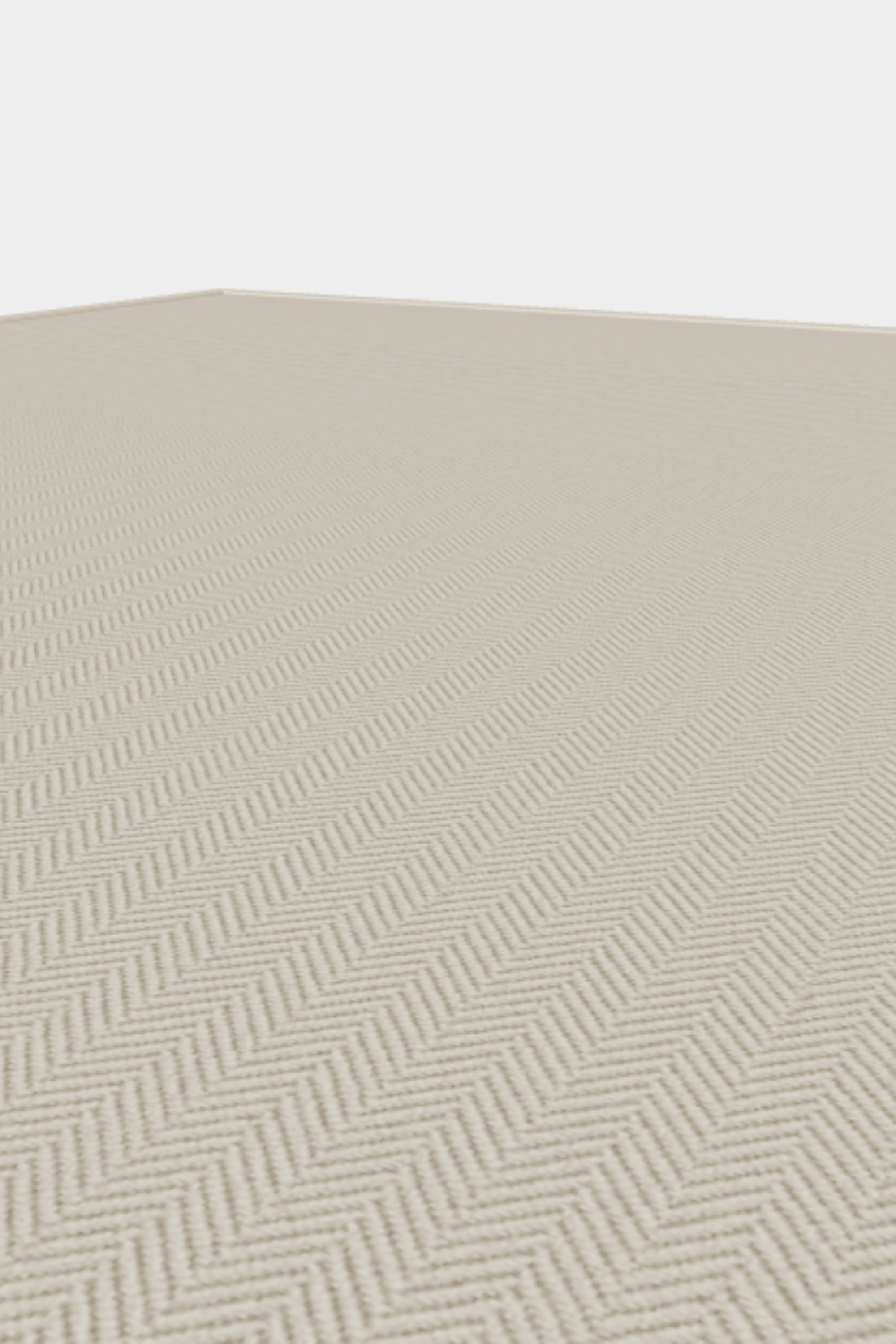 Custom Alpine Birch Wool Rug with Antique Leather Border in Pearl