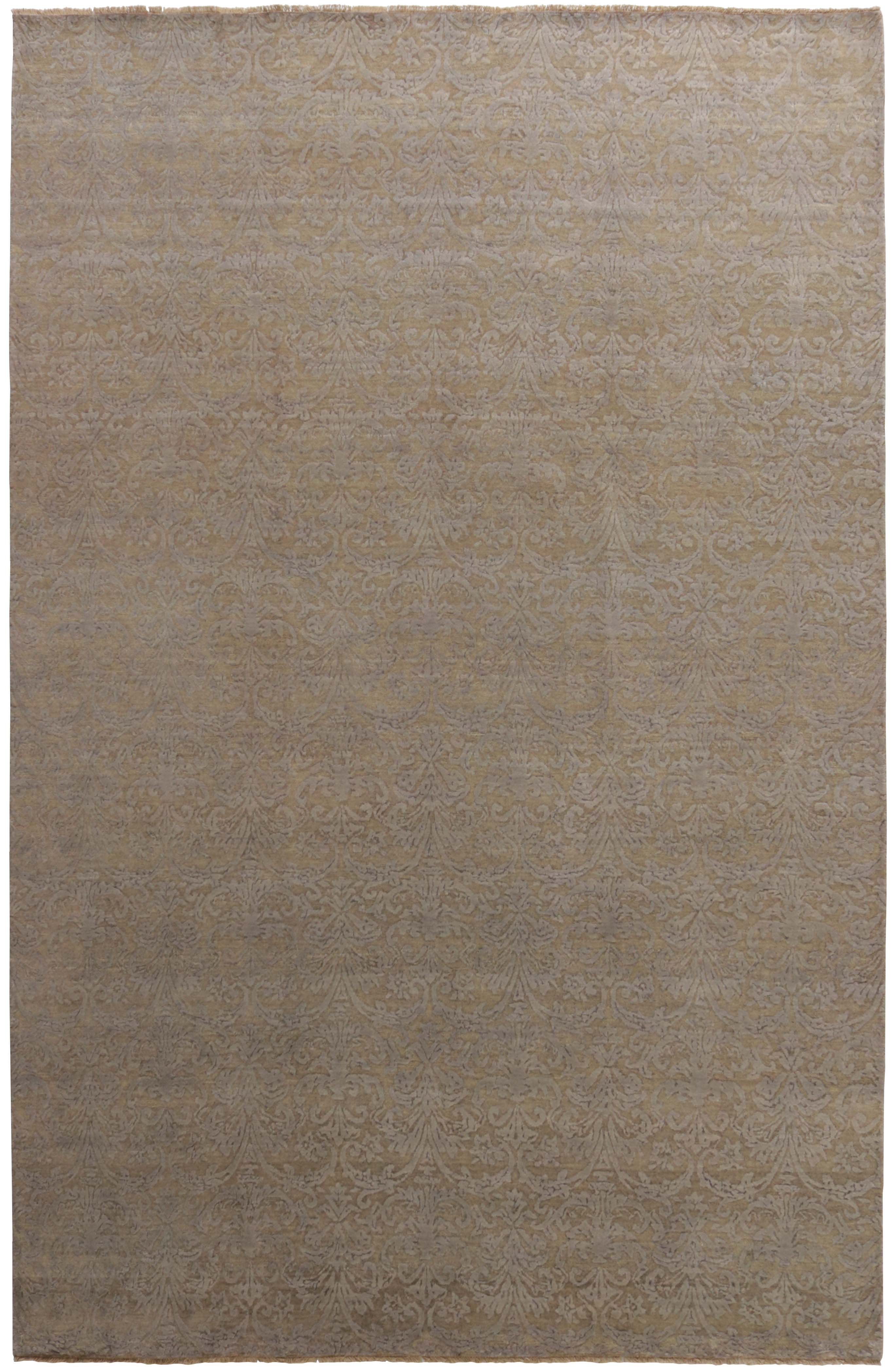 purple oriental rug with a damask pattern