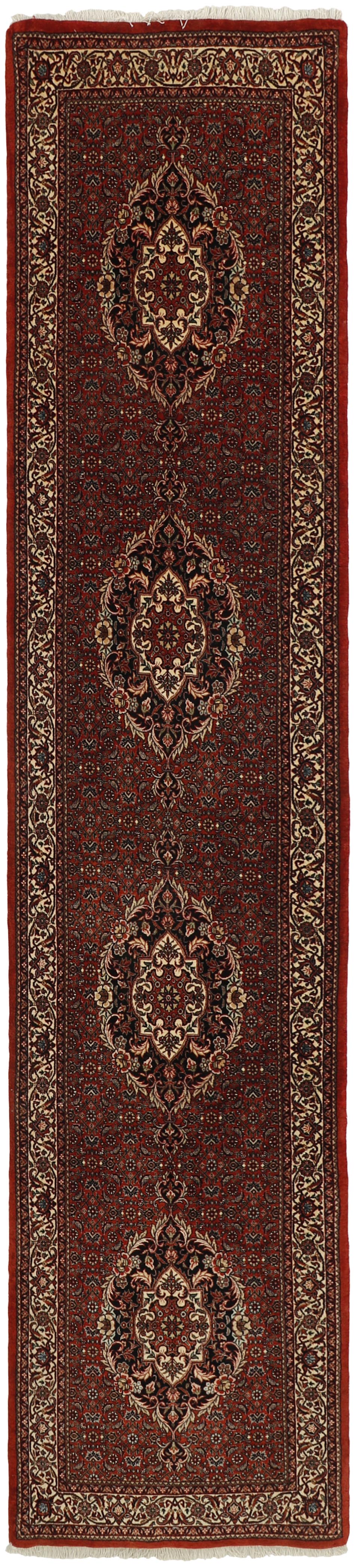 Authentic oriental rug with traditional floral design in beige