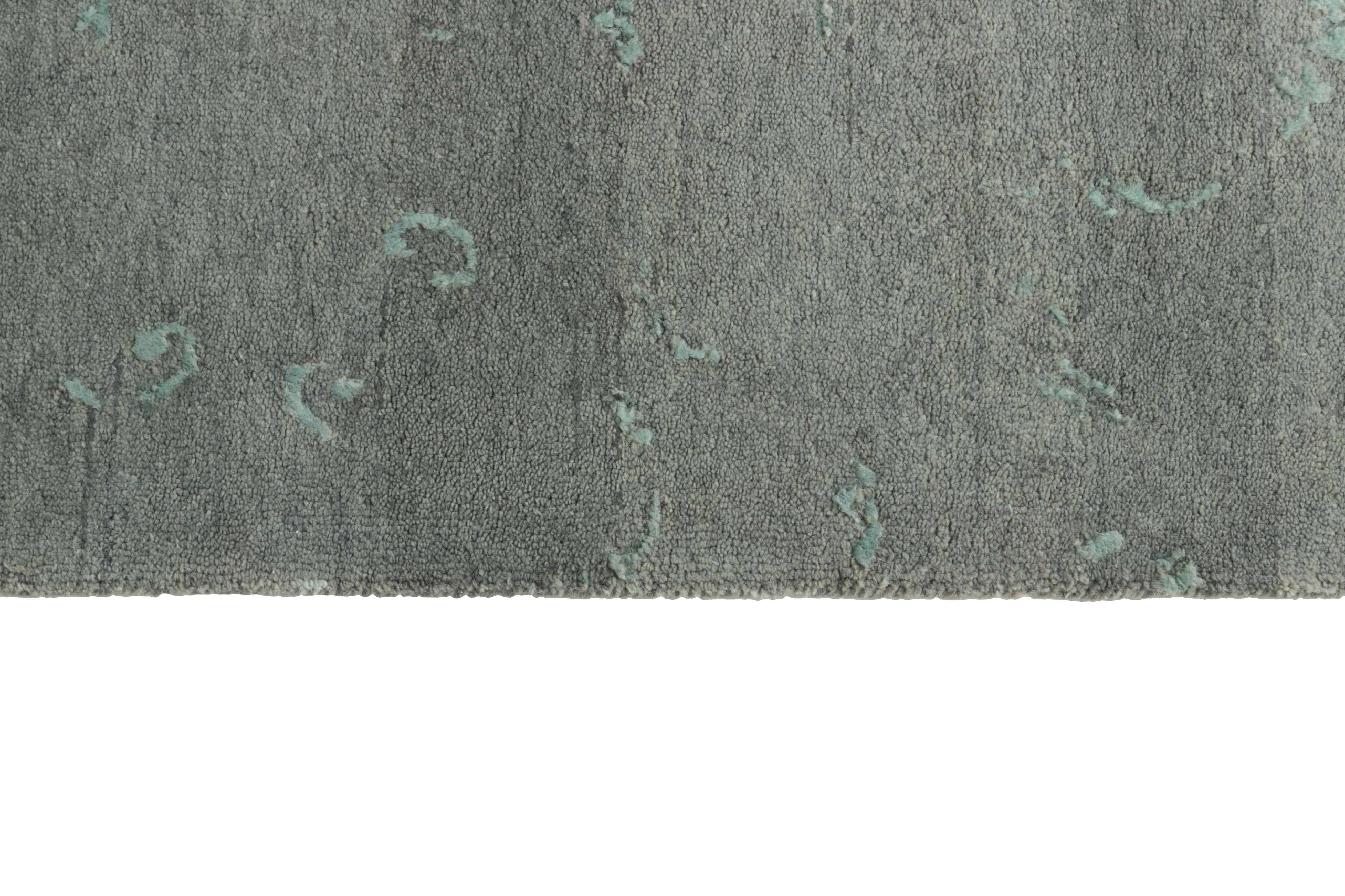 Authentic oriental rug with a damask pattern in blue