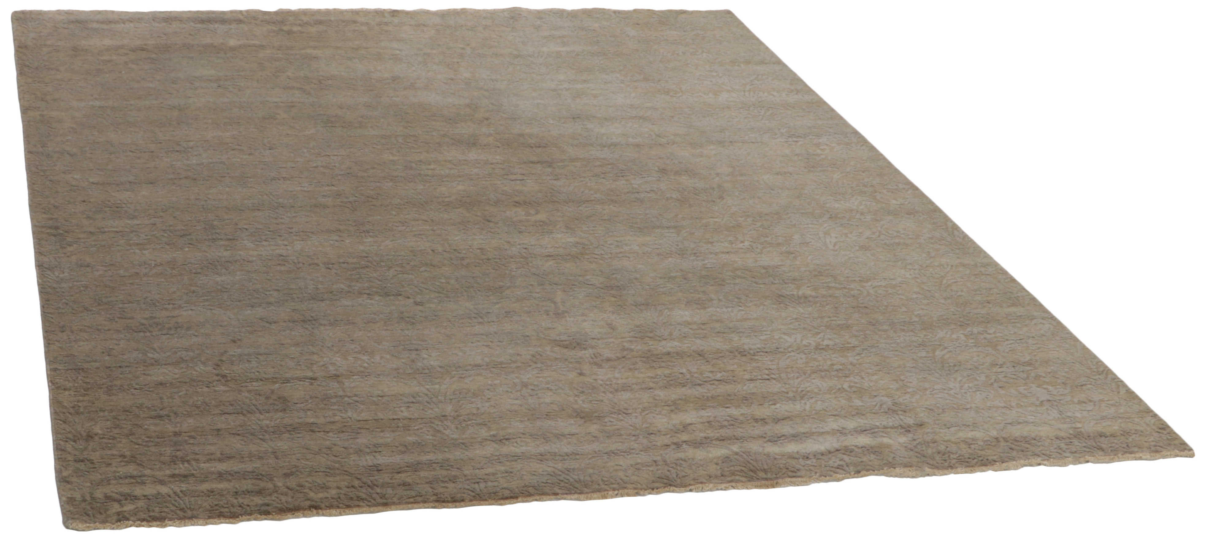 Authentic oriental rug with a damask pattern in brown