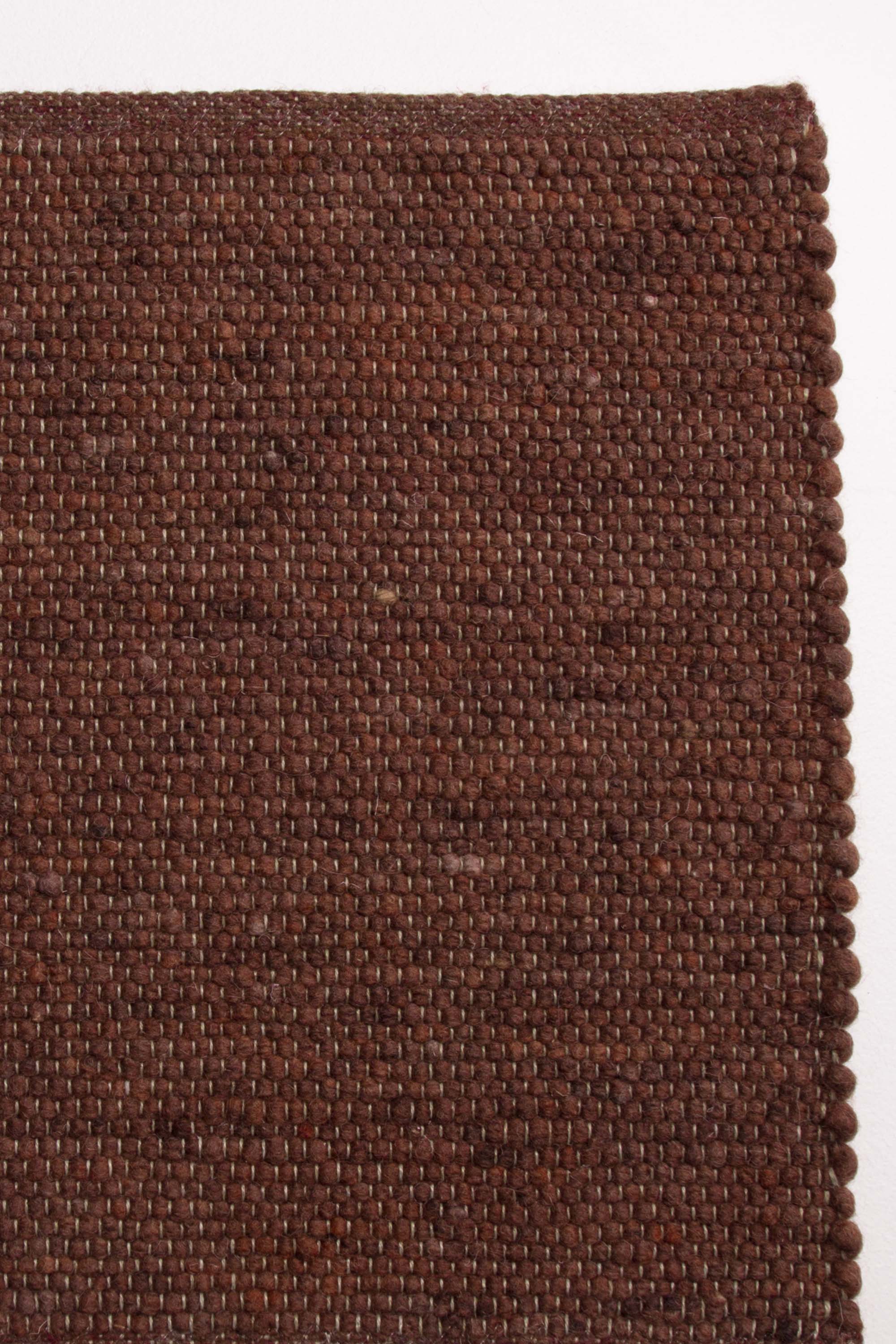 Brown luxury plain handwoven rug