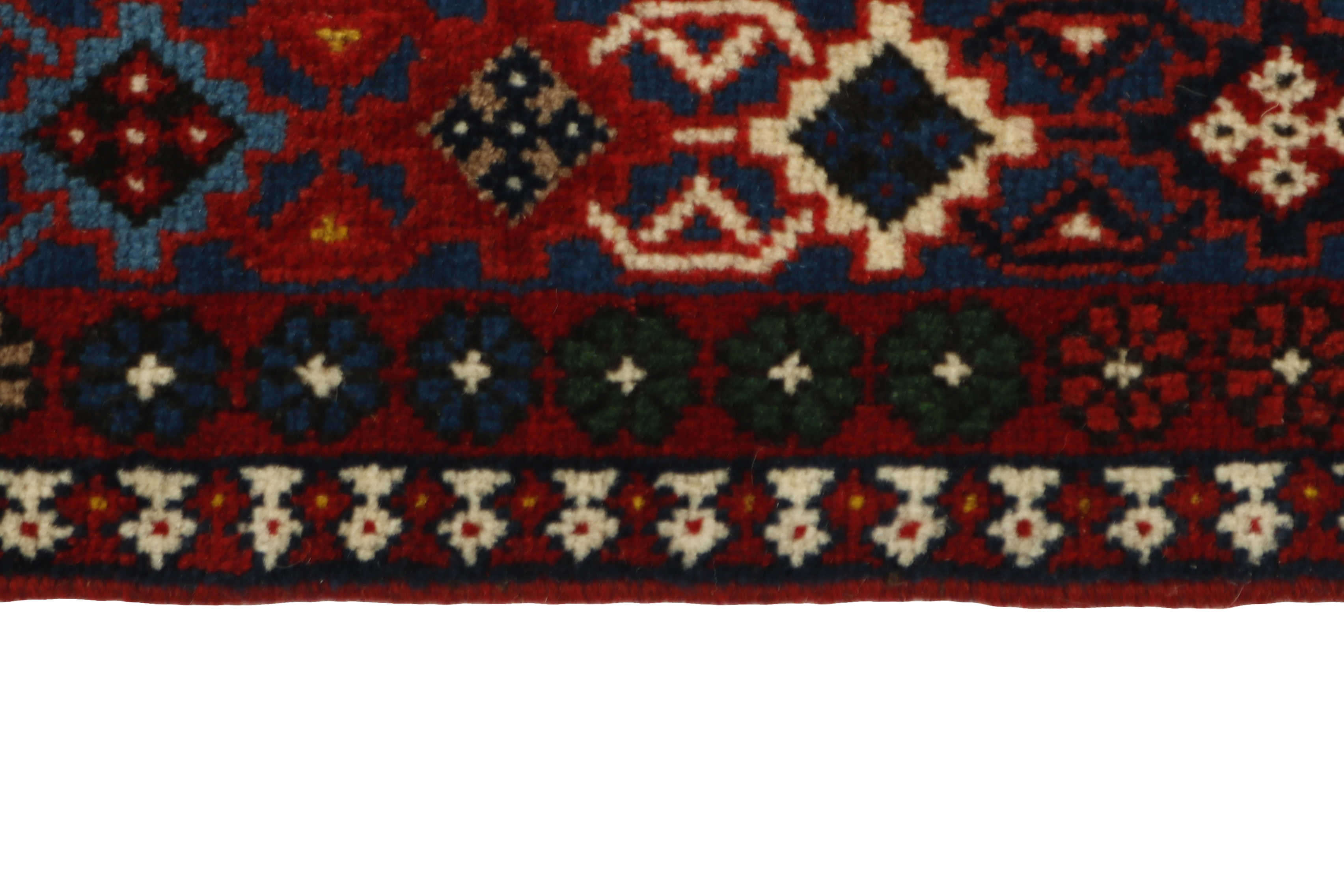 red Authentic persian rug with a traditional design