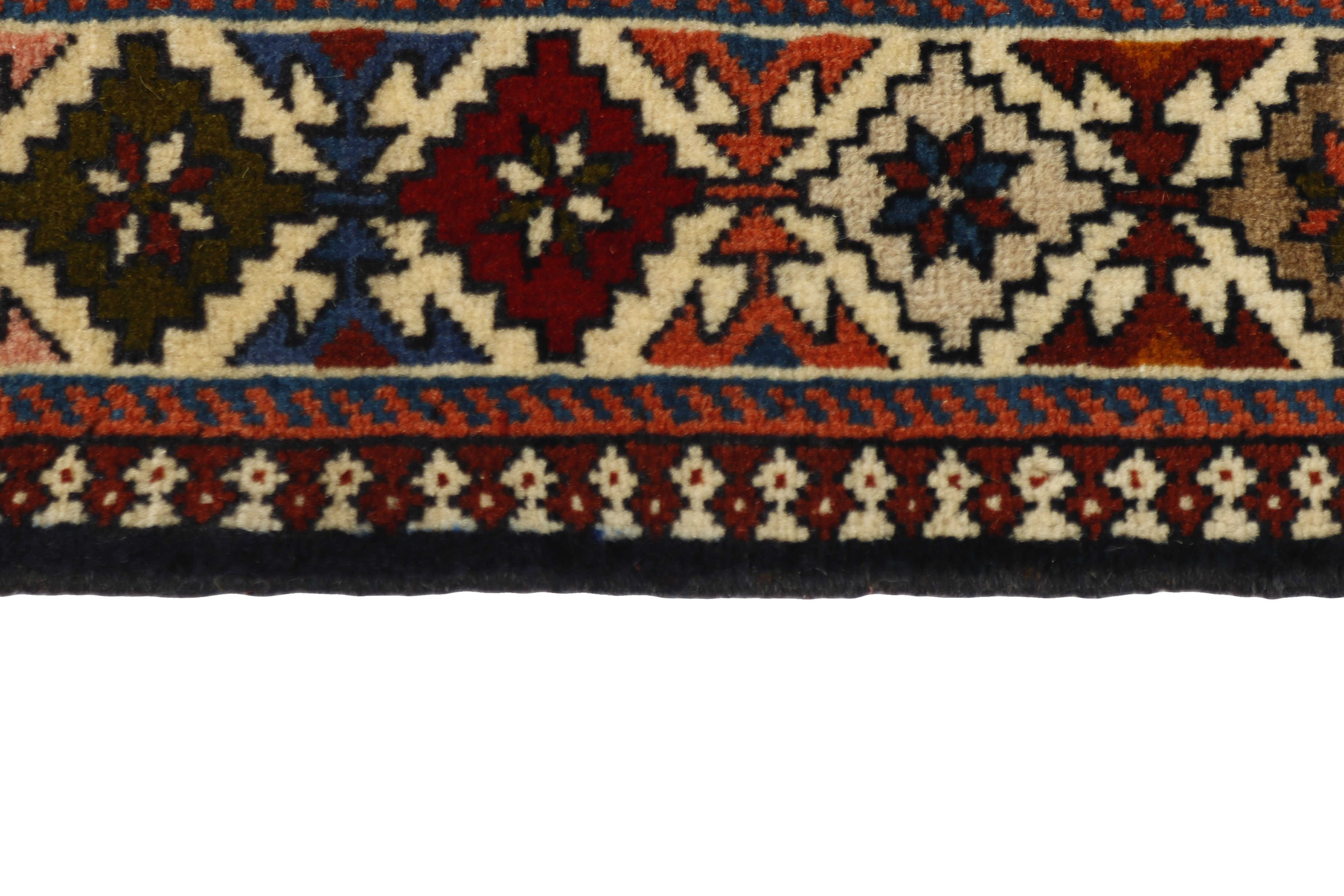 multicolour Authentic persian rug with a traditional design