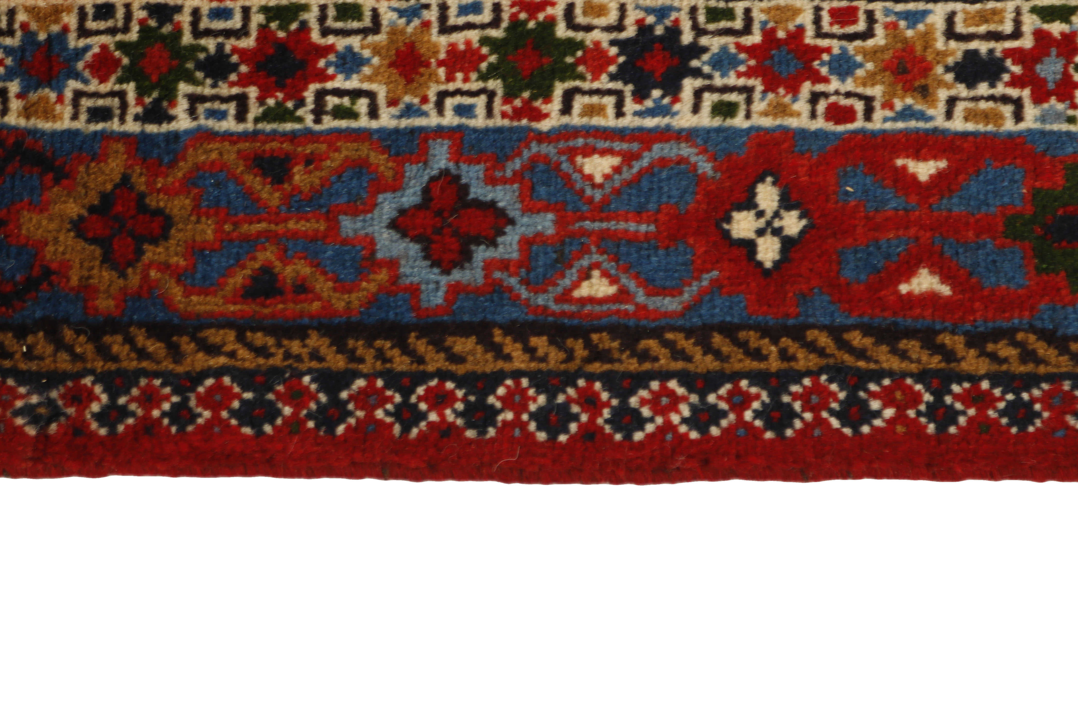 blue Authentic persian rug with a traditional design