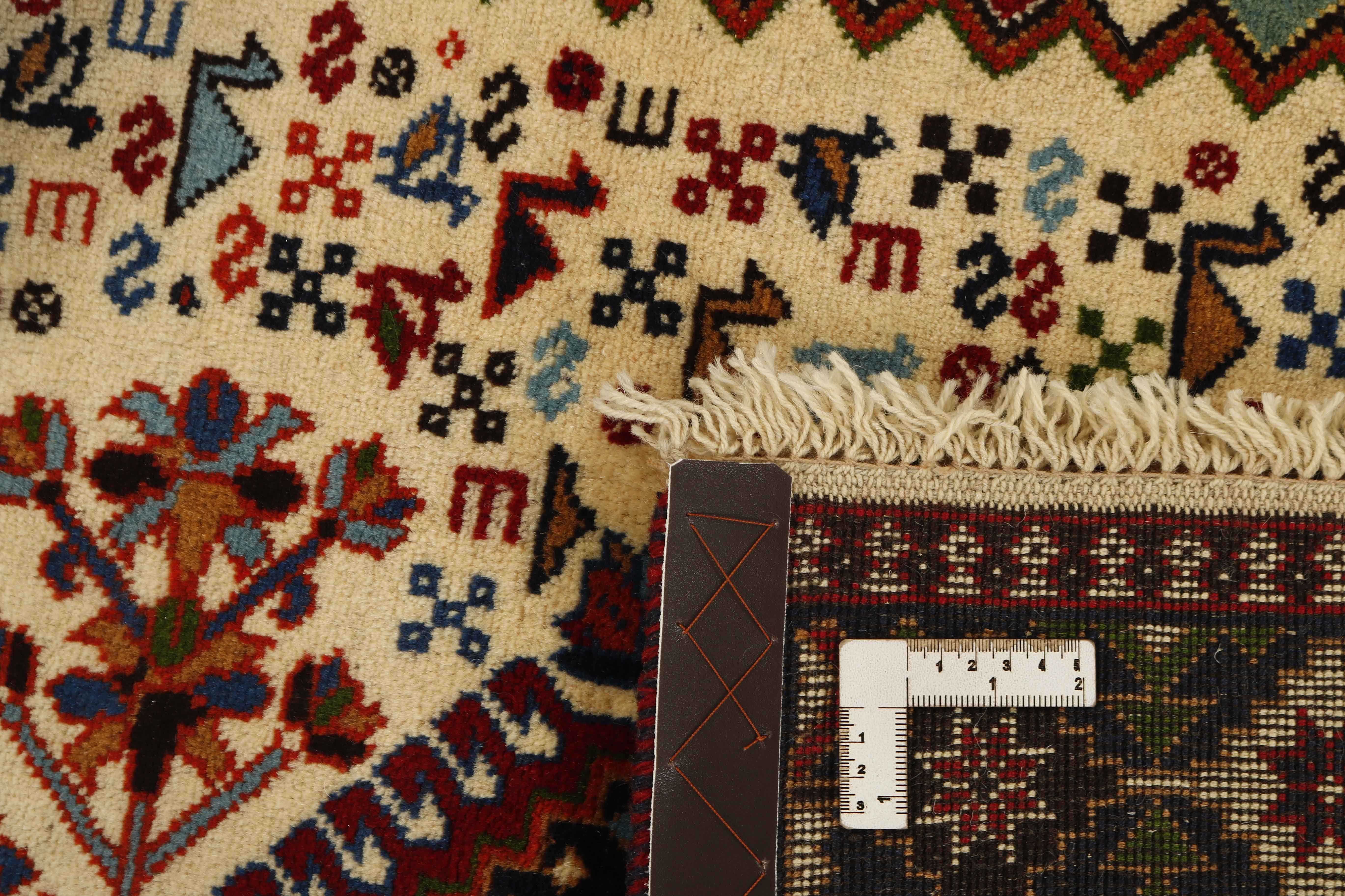 multicolour Authentic persian rug with a traditional design