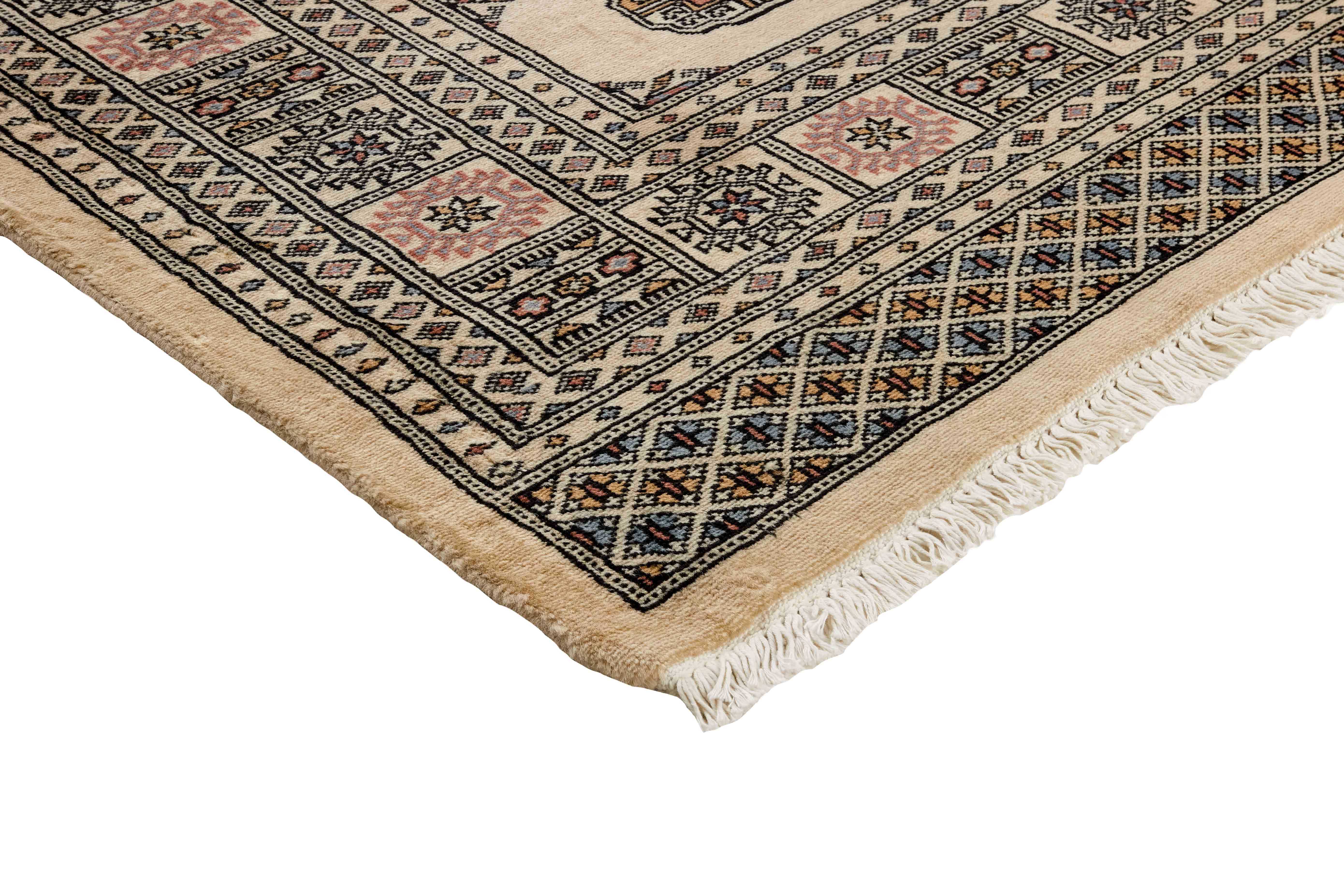 beige oriental rug with traditional pattern