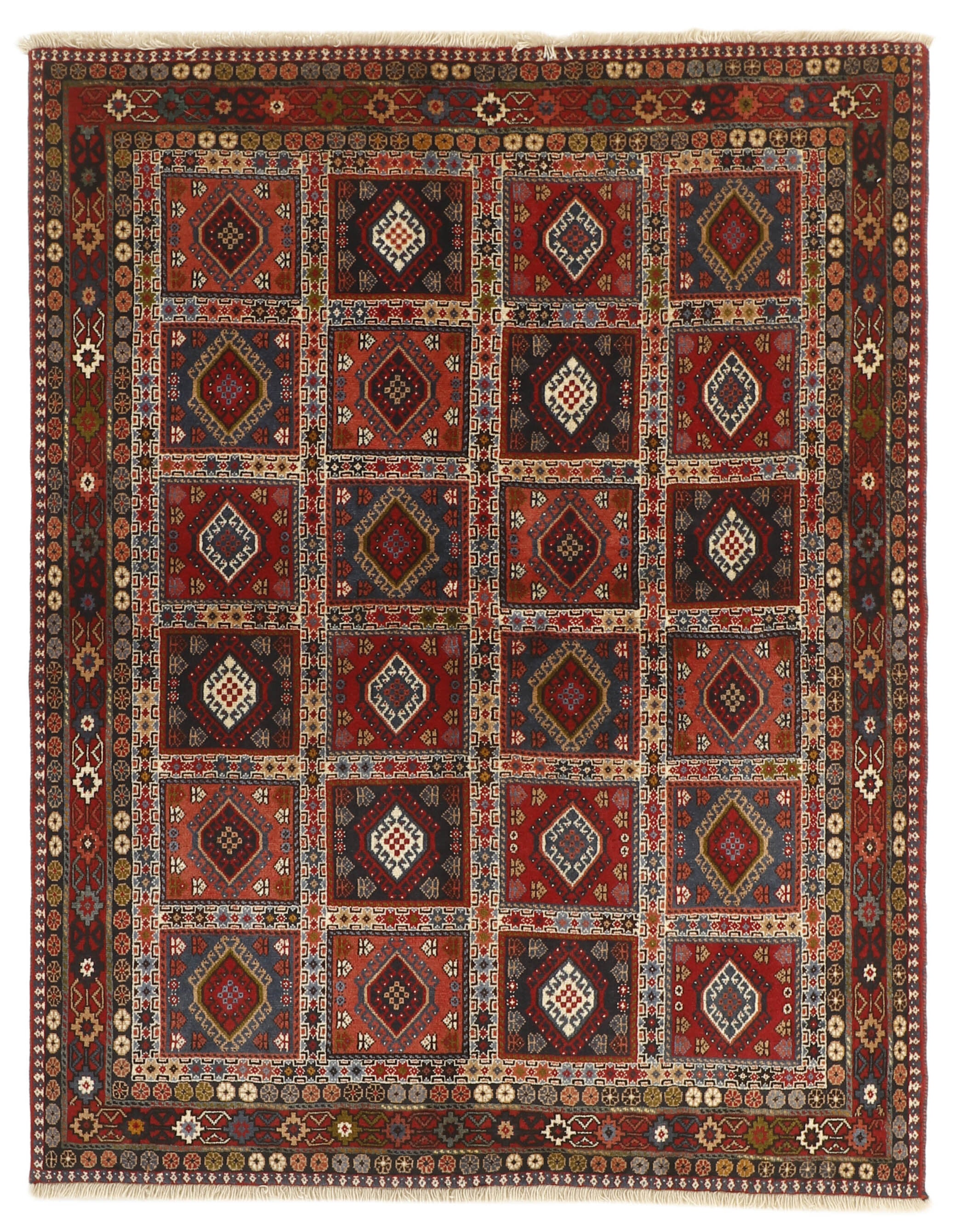 multicolour authentic persian rug with a traditional design