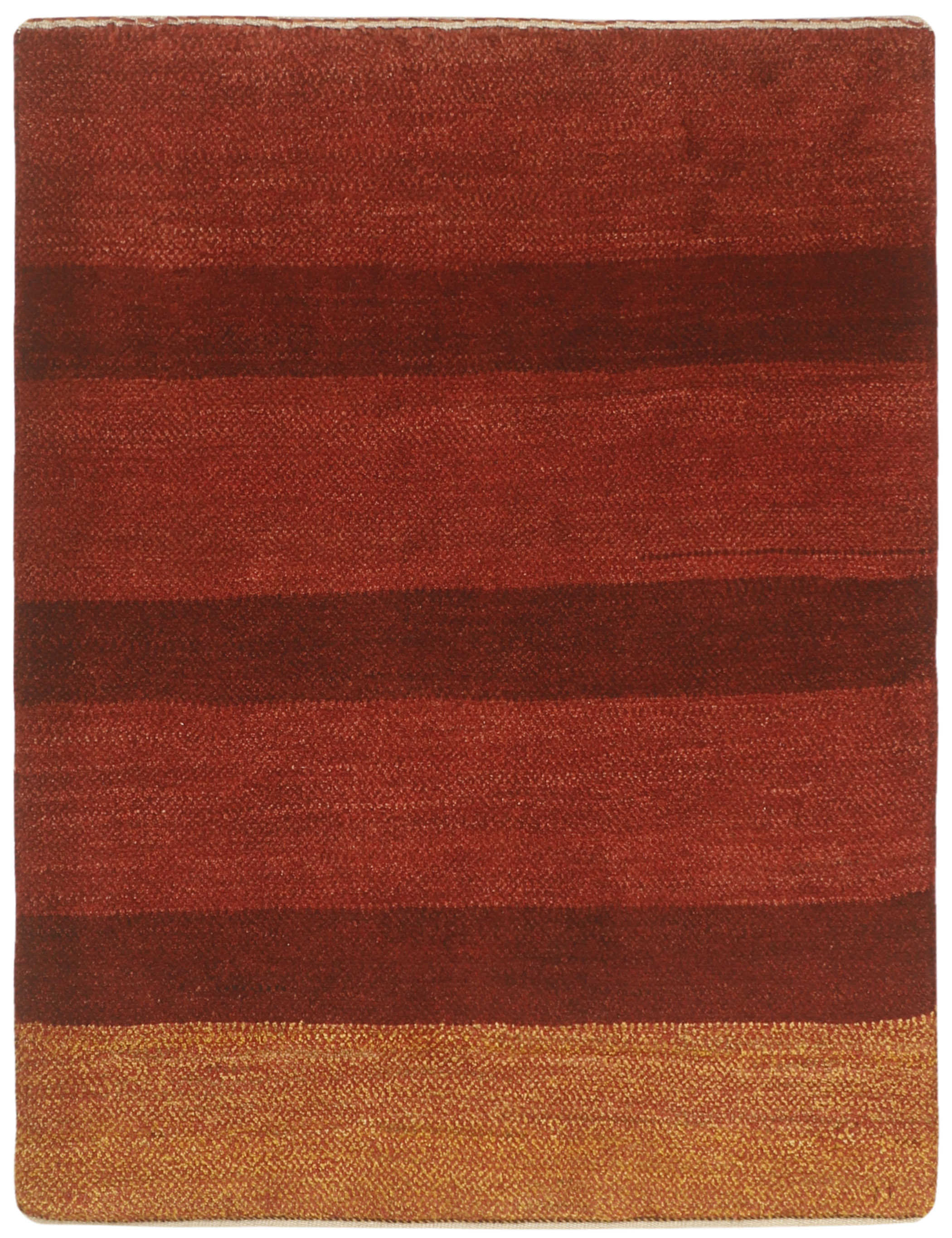 Authentic Persian wool rug with a red geometric design