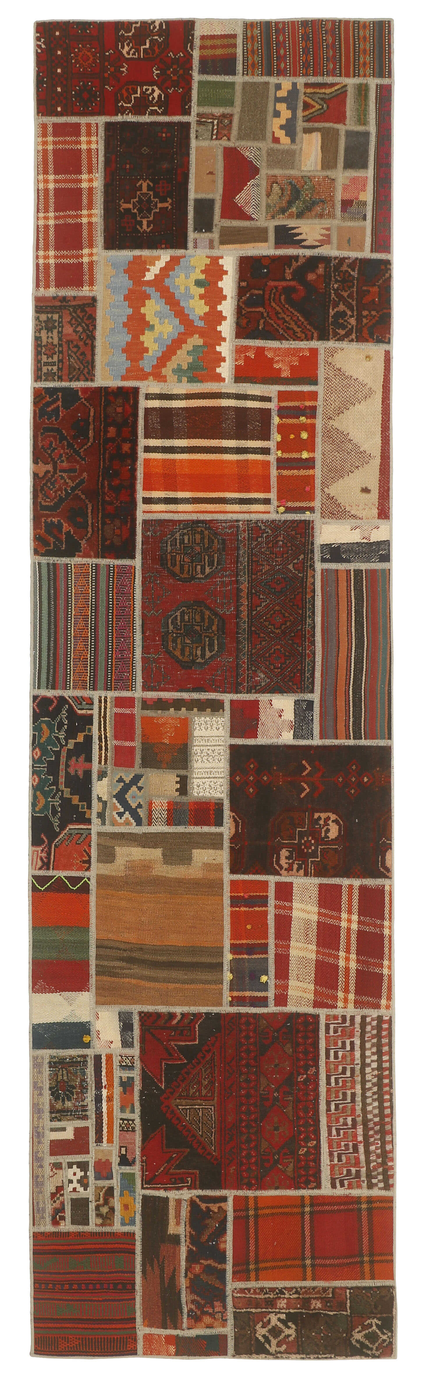 Authentic multicolour patchwork persian runner