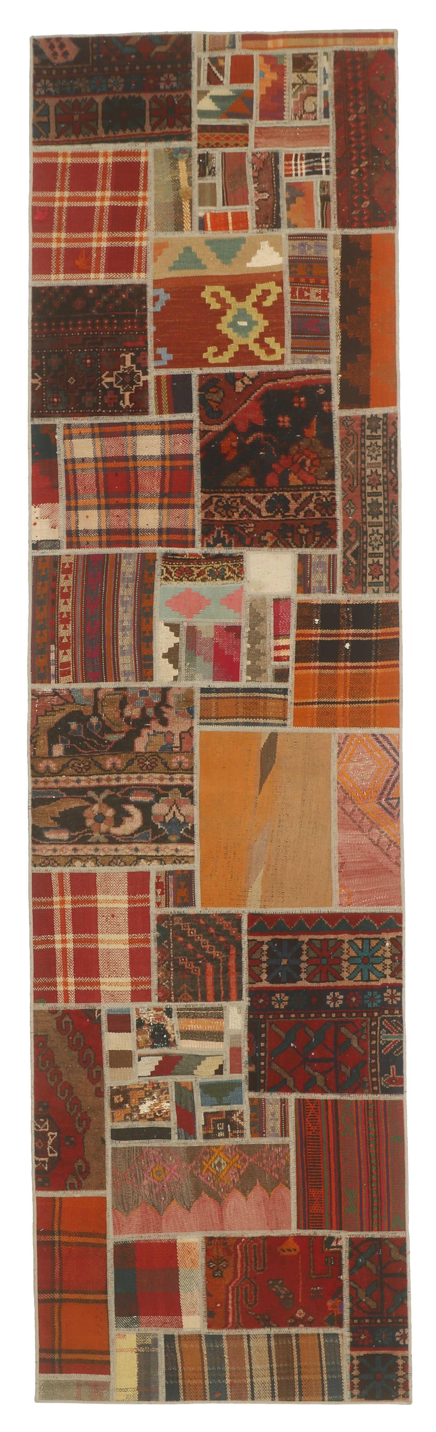 Authentic multicolour patchwork persian runner
