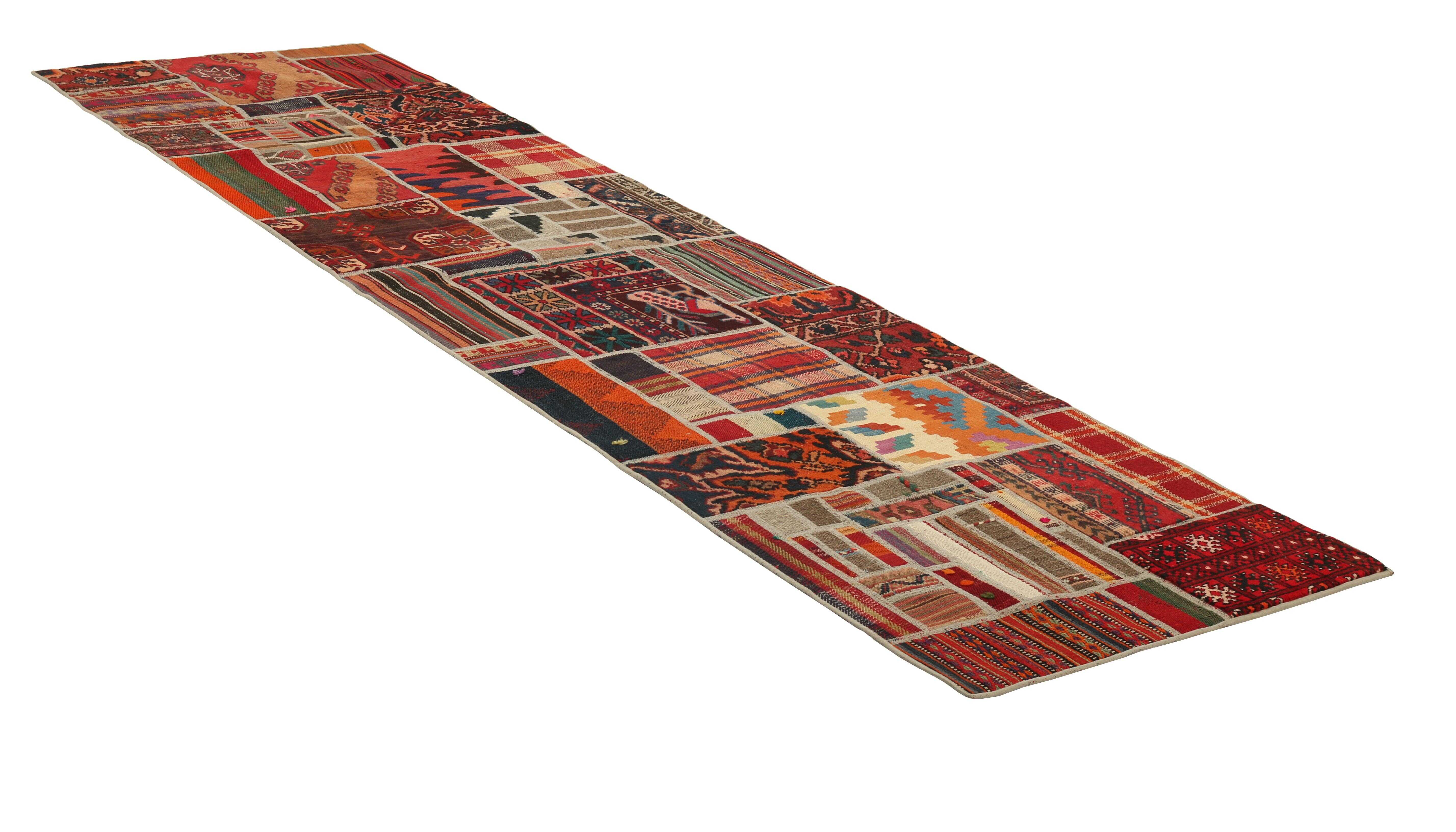 Authentic multicolour patchwork persian runner