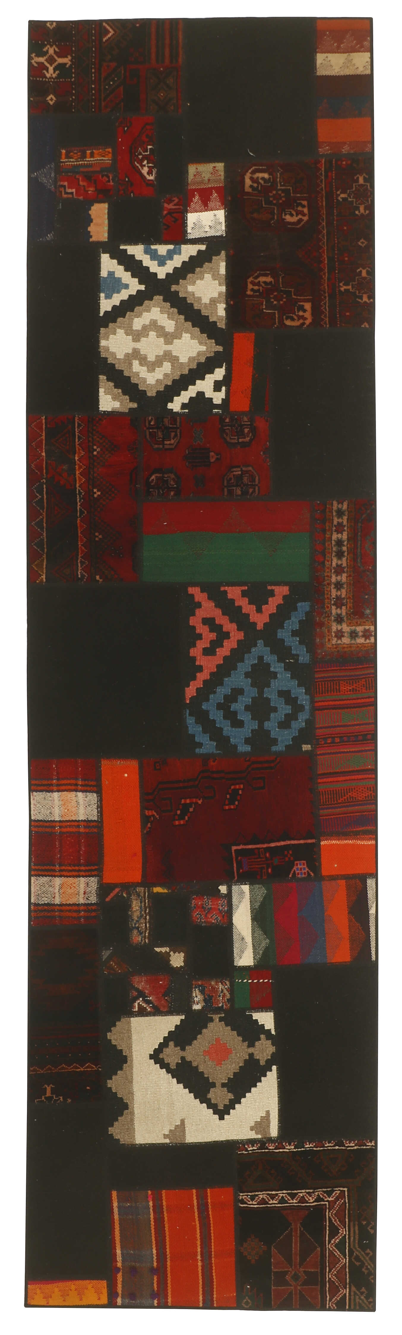 Authentic multicolour patchwork persian runner