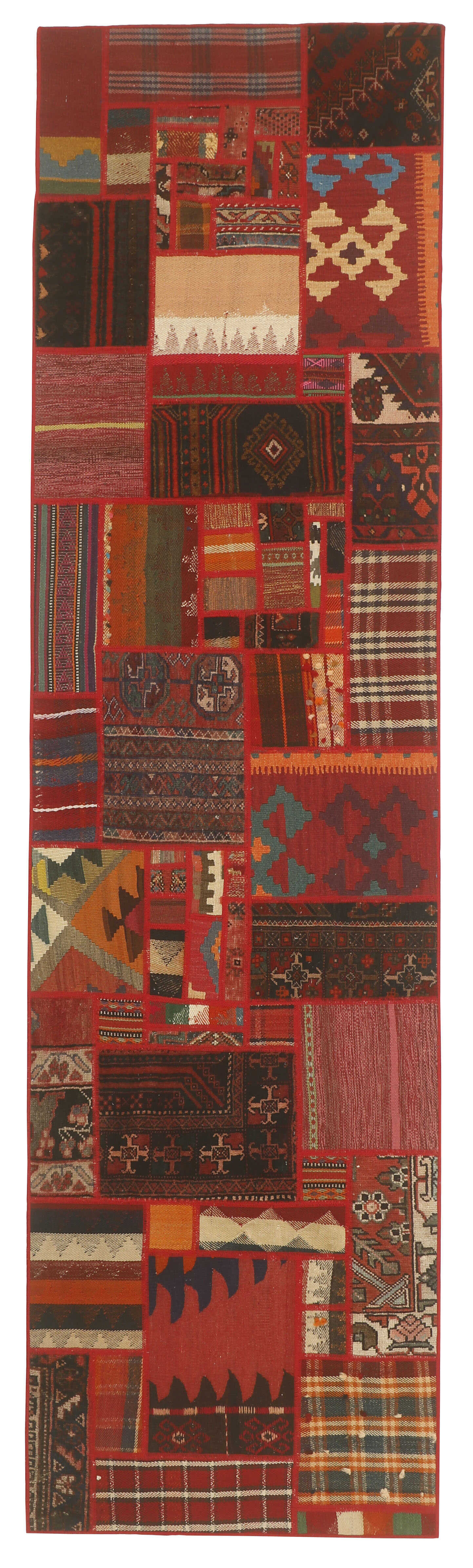 Authentic multicolour patchwork persian runner