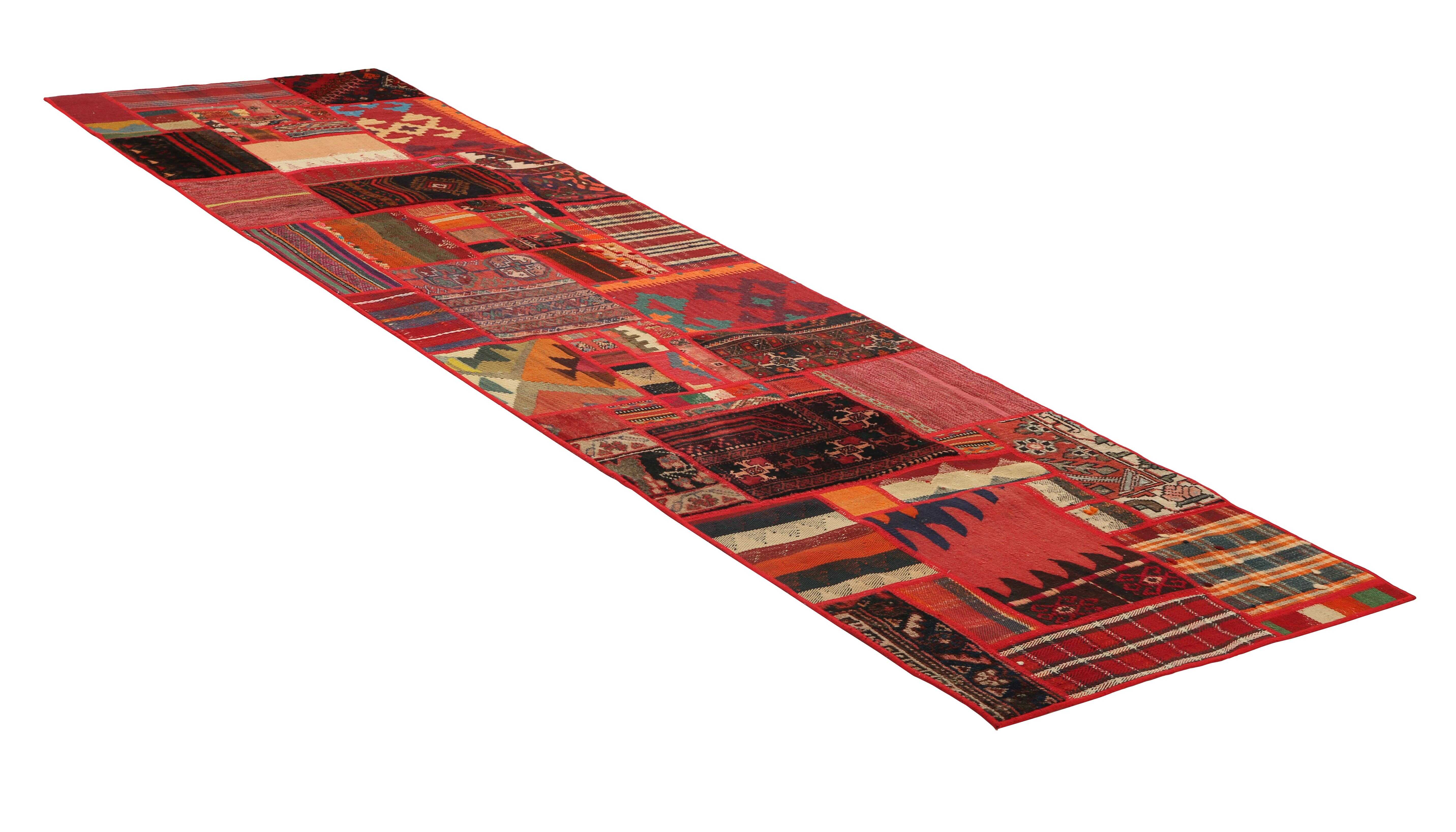 Authentic multicolour patchwork persian runner