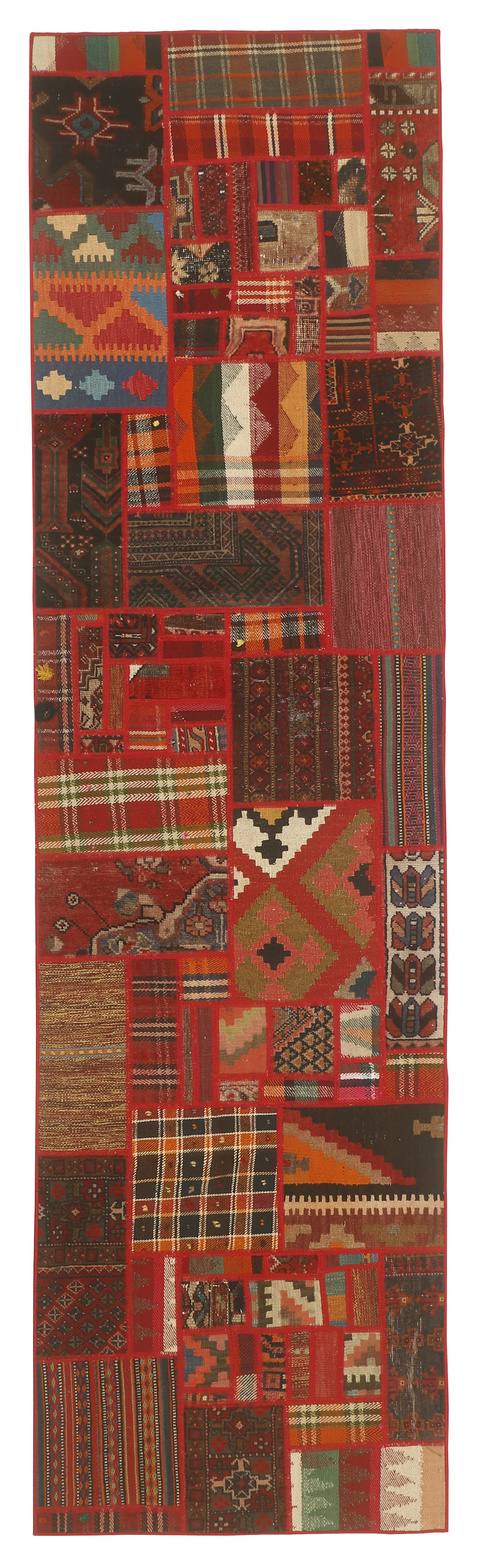 Authentic multicolour patchwork persian runner