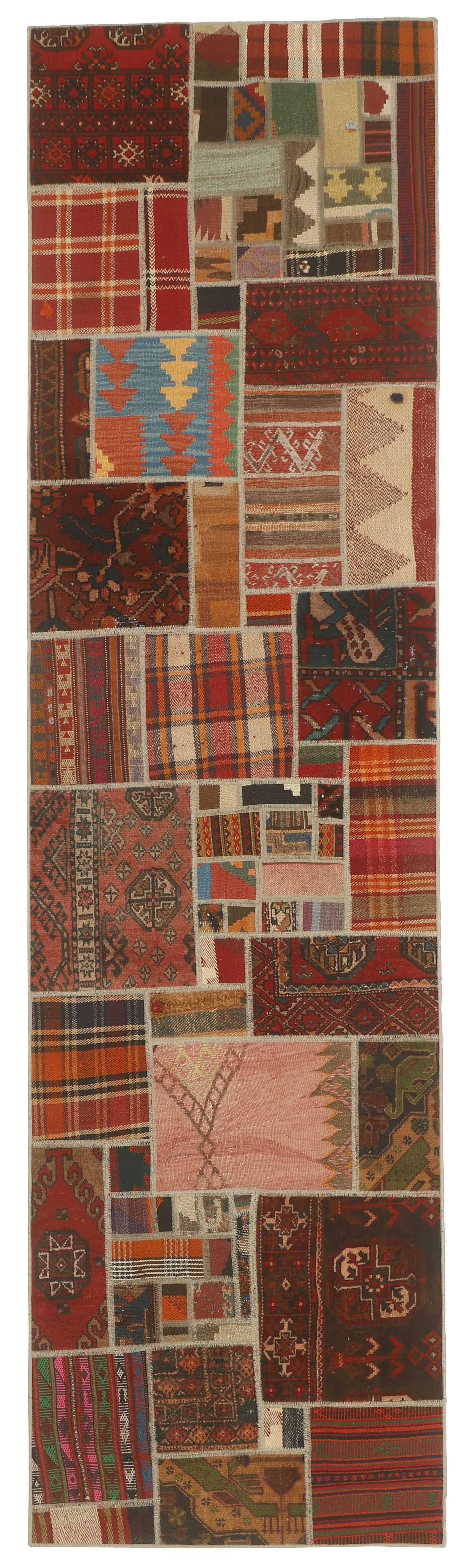 Authentic multicolour patchwork persian runner